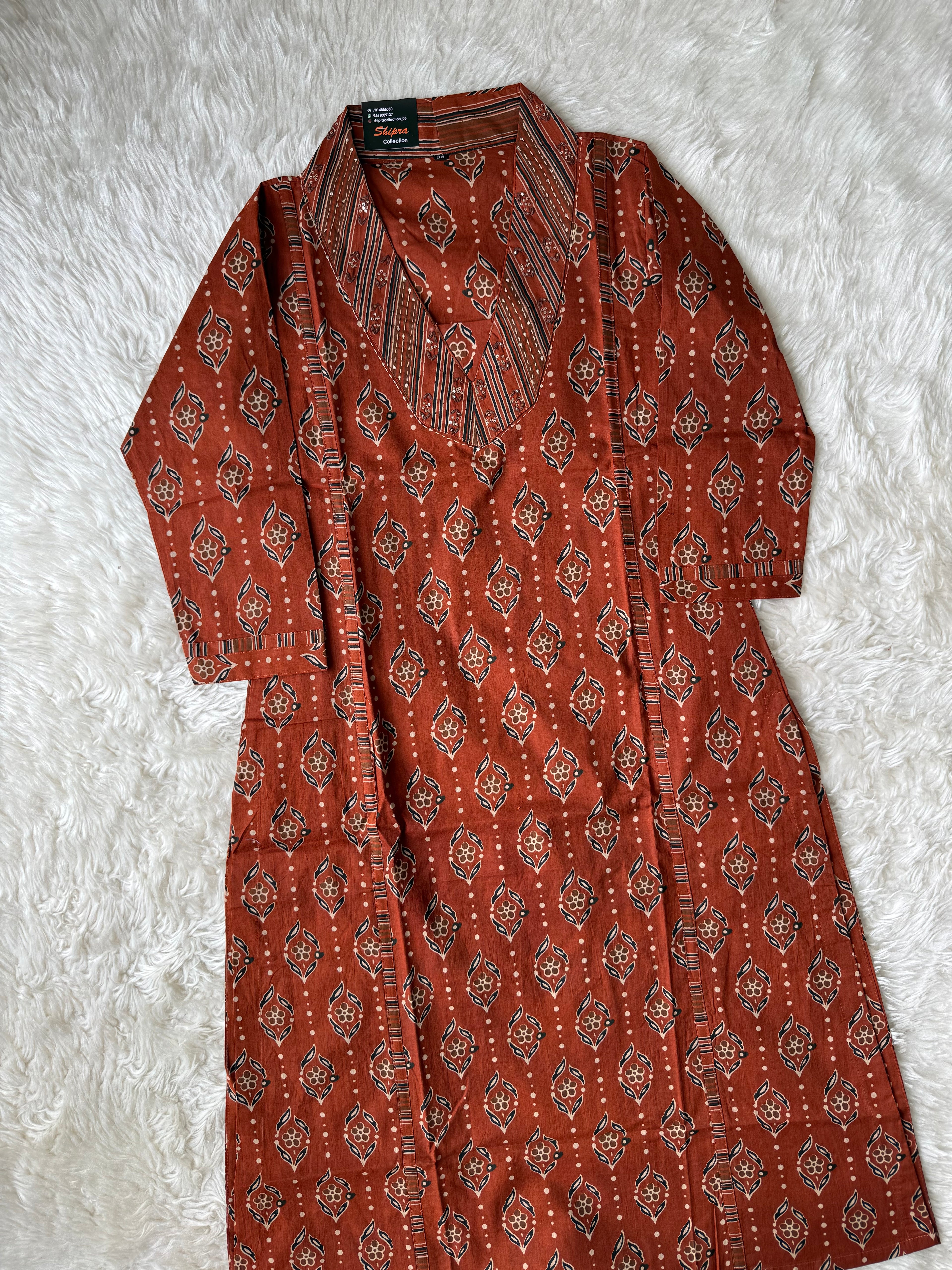 Premium Cotton Kurti Pant Dupatta Set