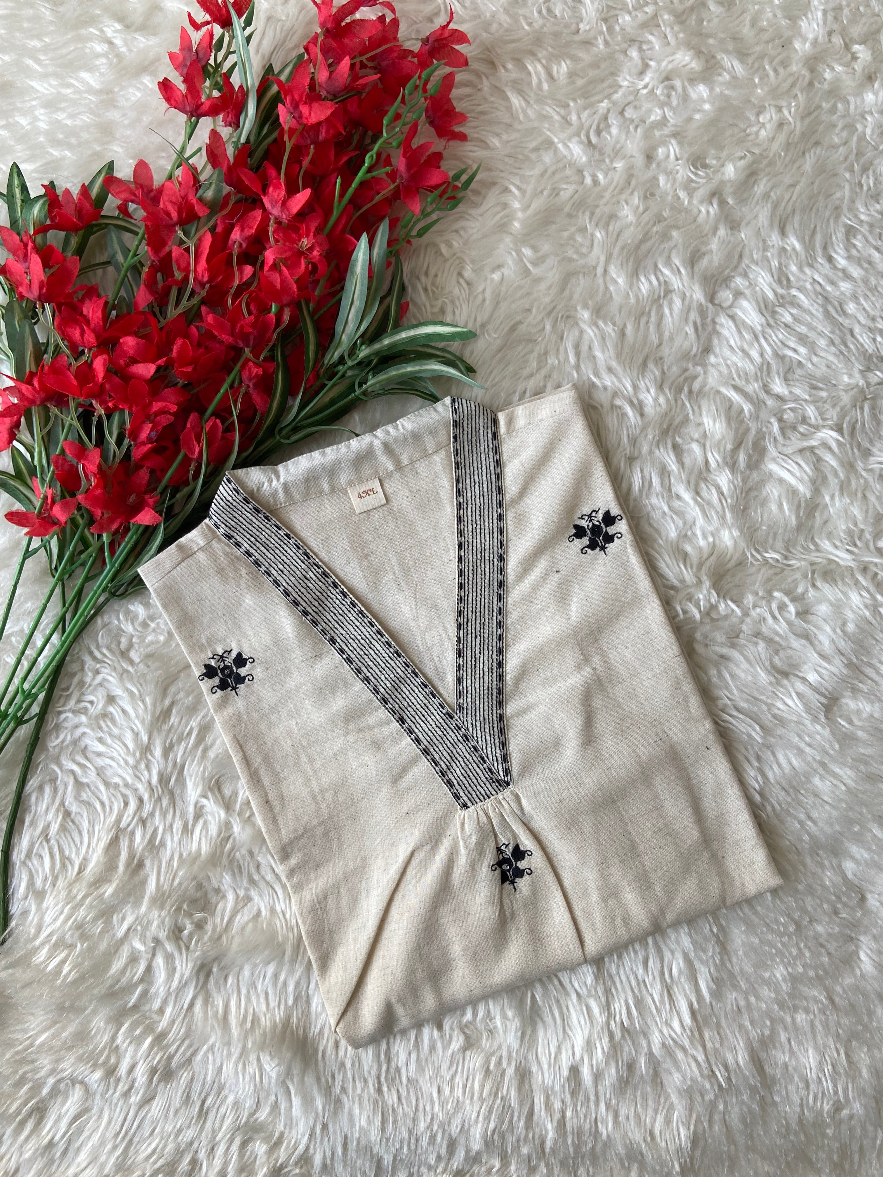 “Plus Size” Khadi Cotton Short Kurti