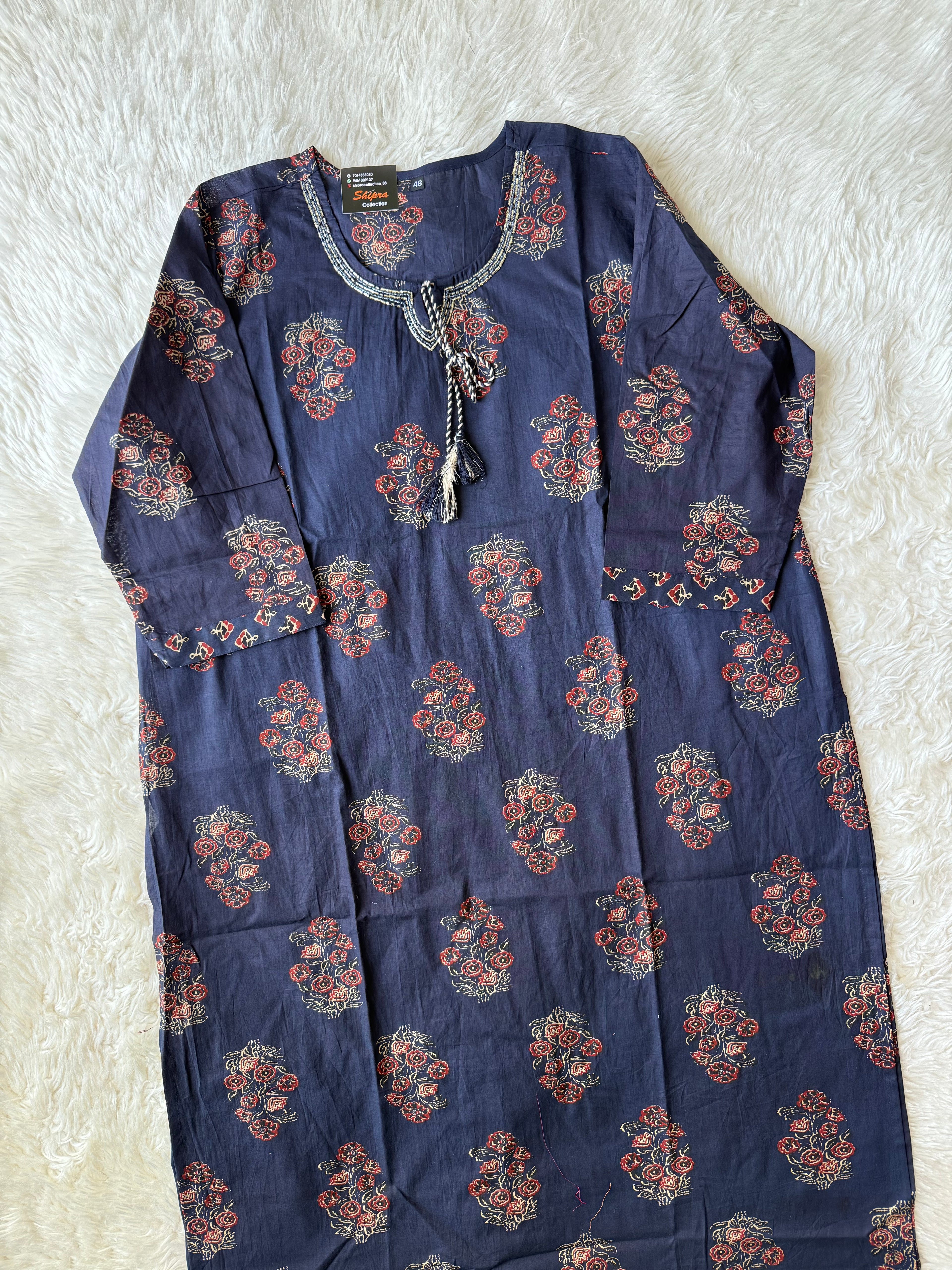 Pure Cotton Kurti Pant Dupatta Set