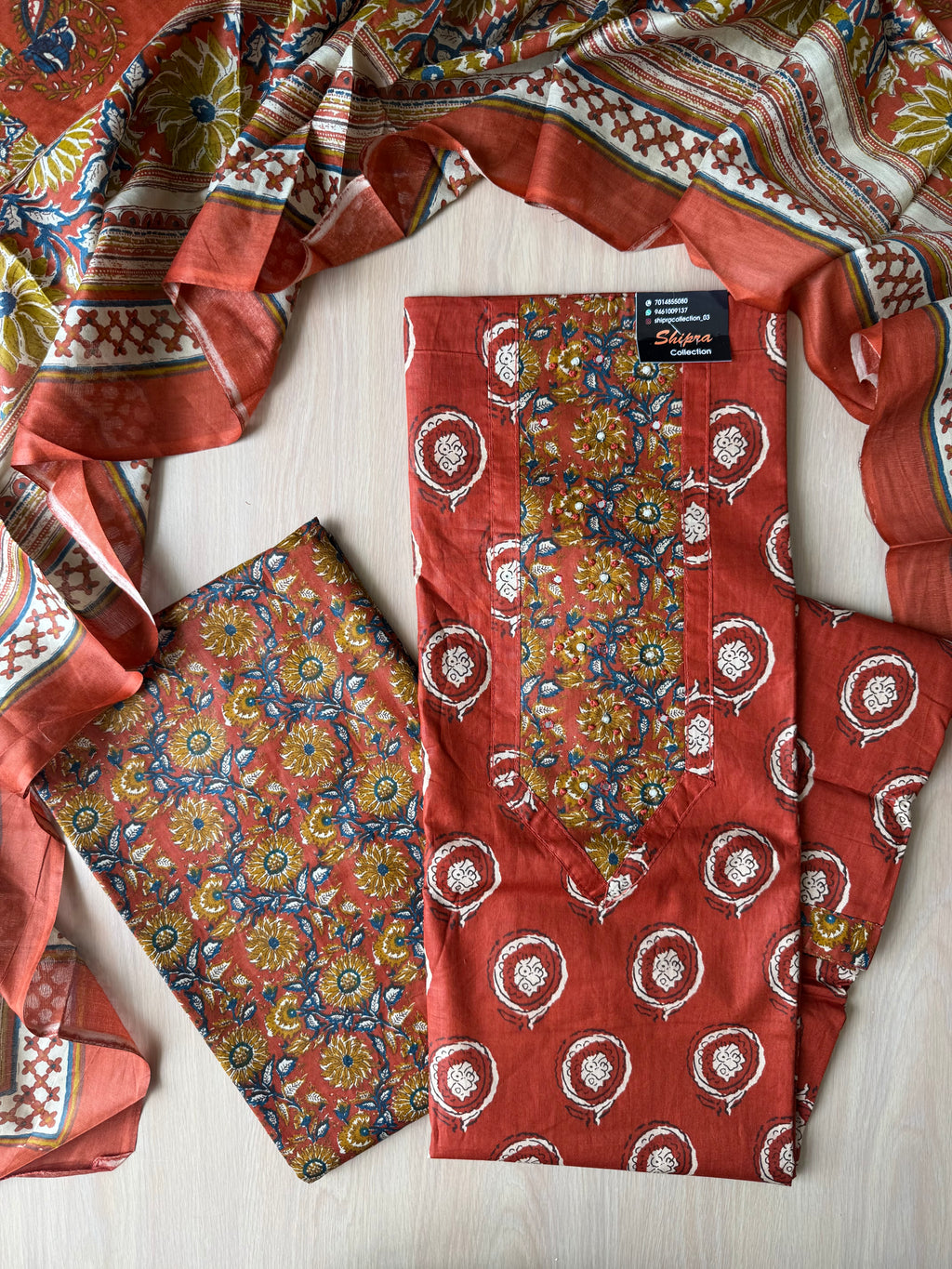 Premium Cotton Unstitched Set