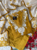 Pure Muslin Silk Kurti Pant Dupatta Set
