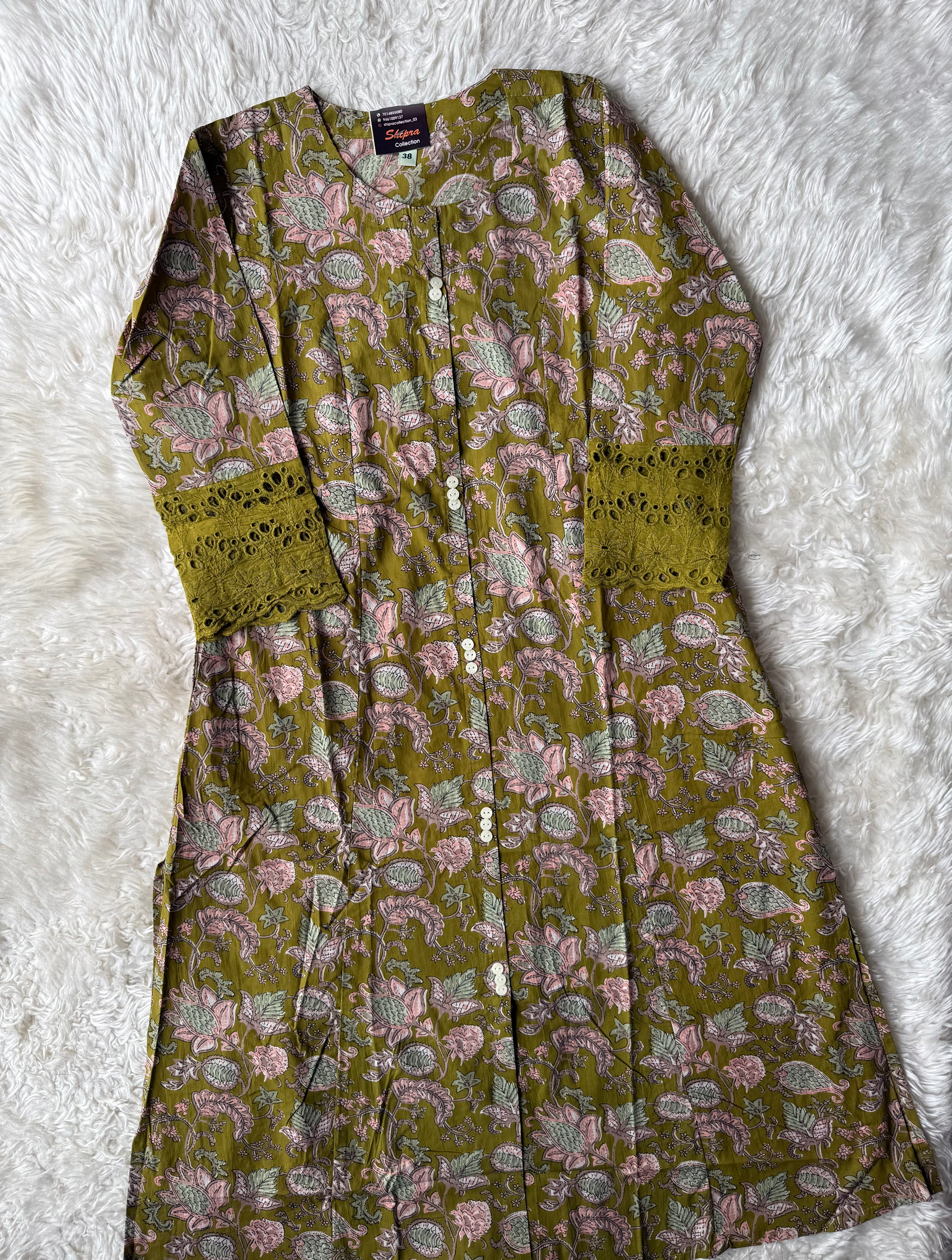 Pure Cotton Kurti Pant Set