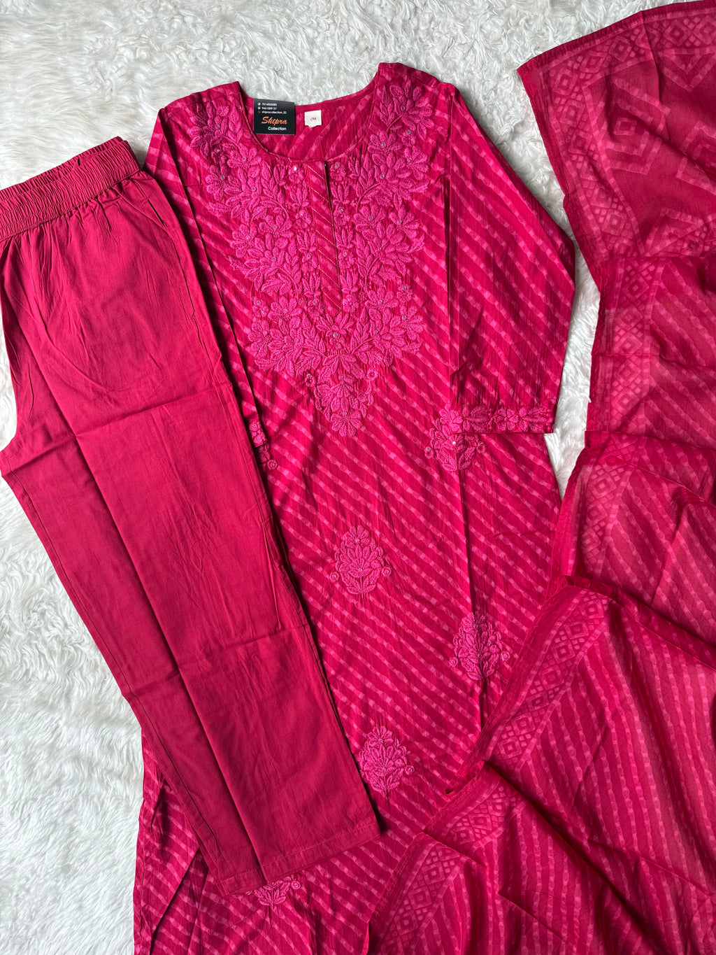 Premium Cotton Lehariya Set