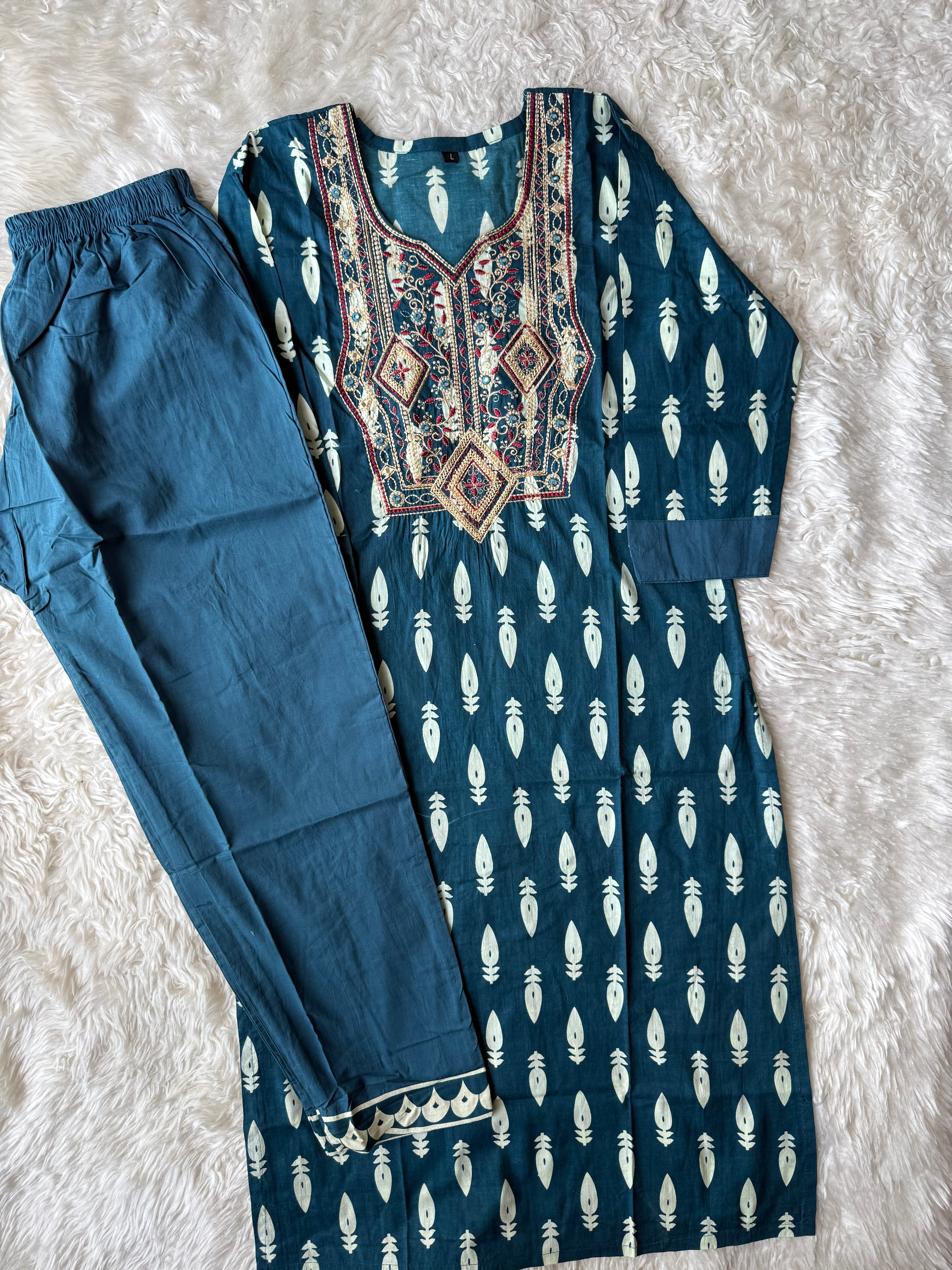 Cotton Kurti Pant Set