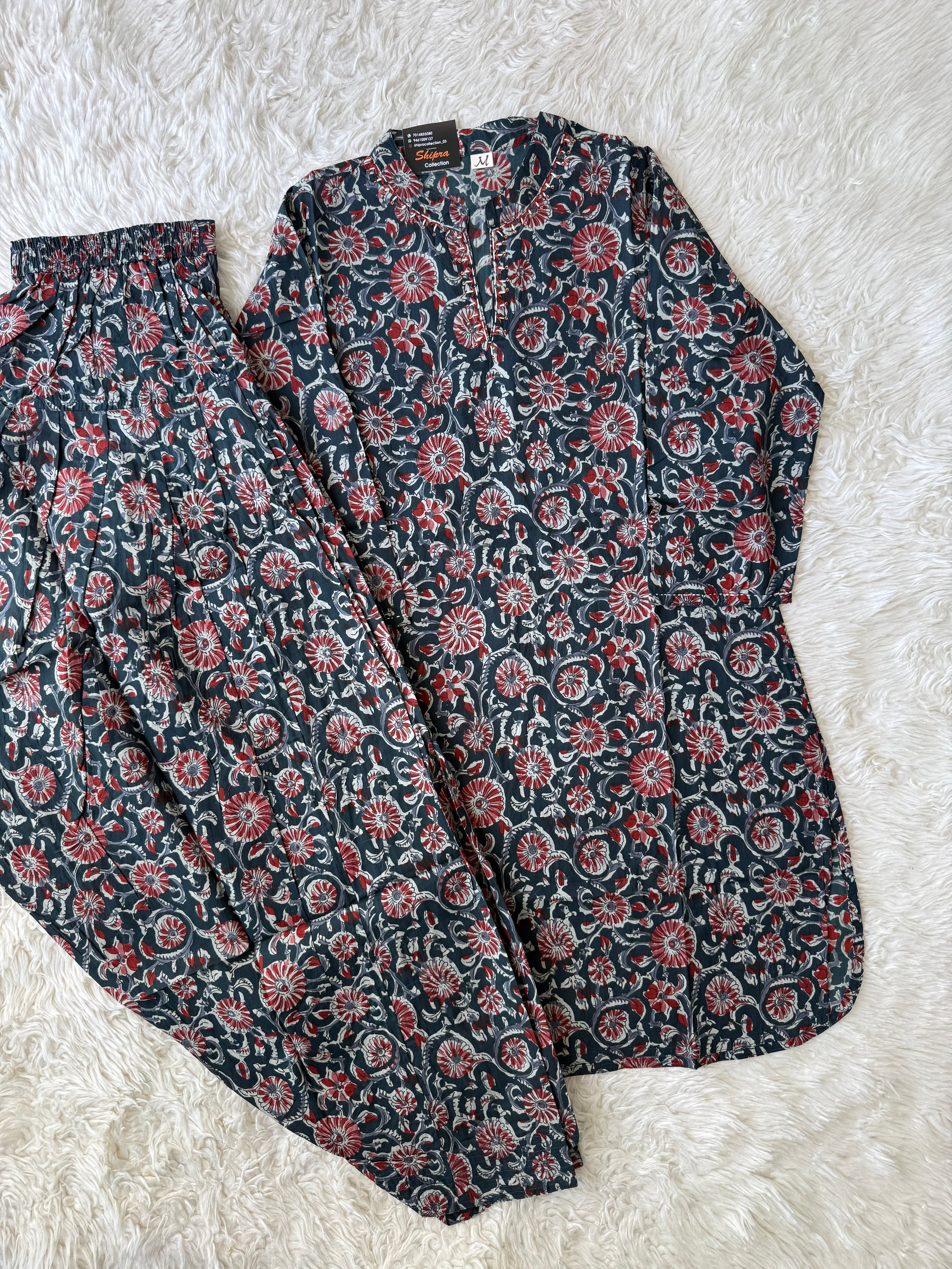 Premium Cotton Kurti Farshi Salwar Set