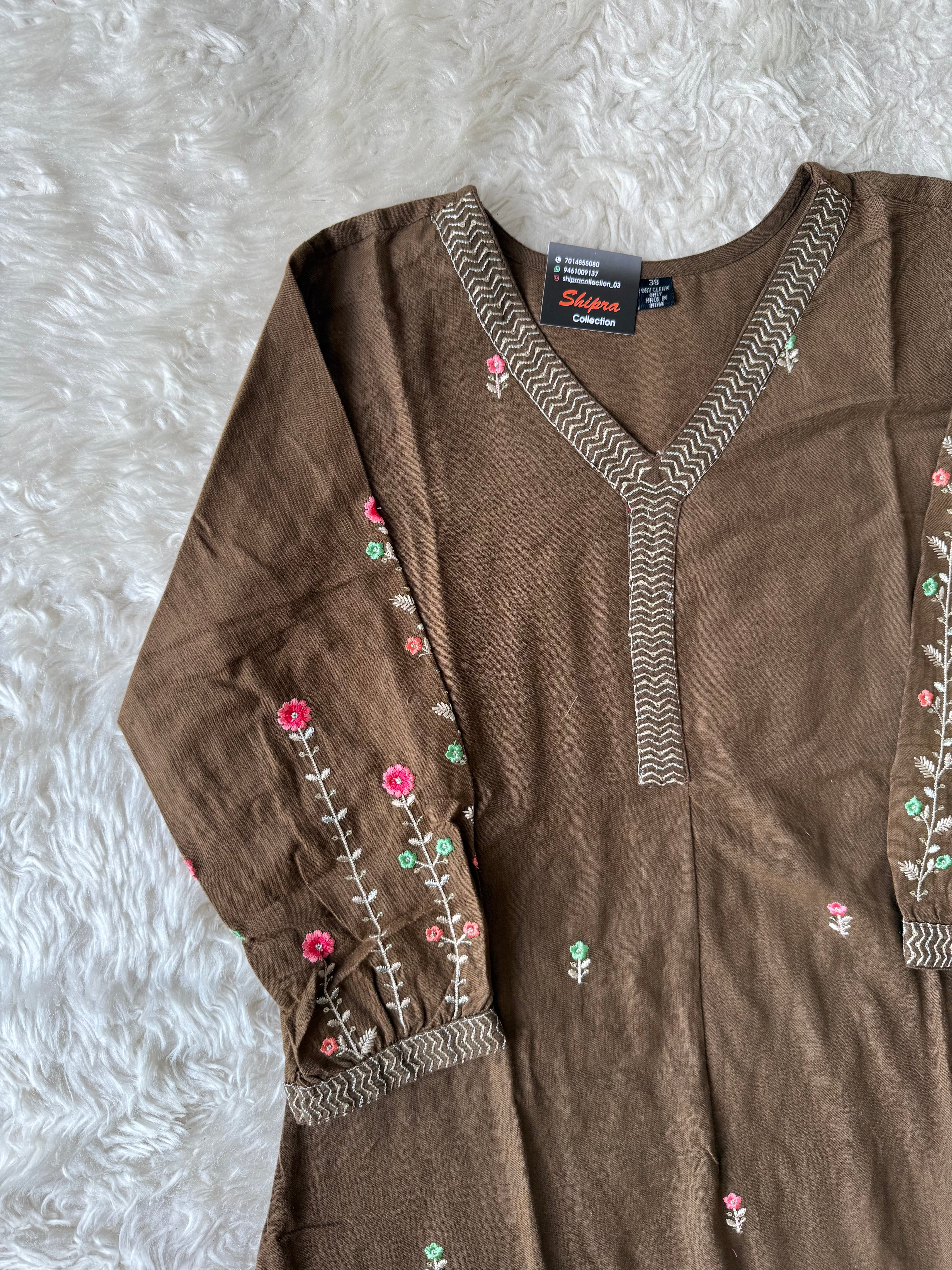 Khadi Cotton Kurti Pant Set