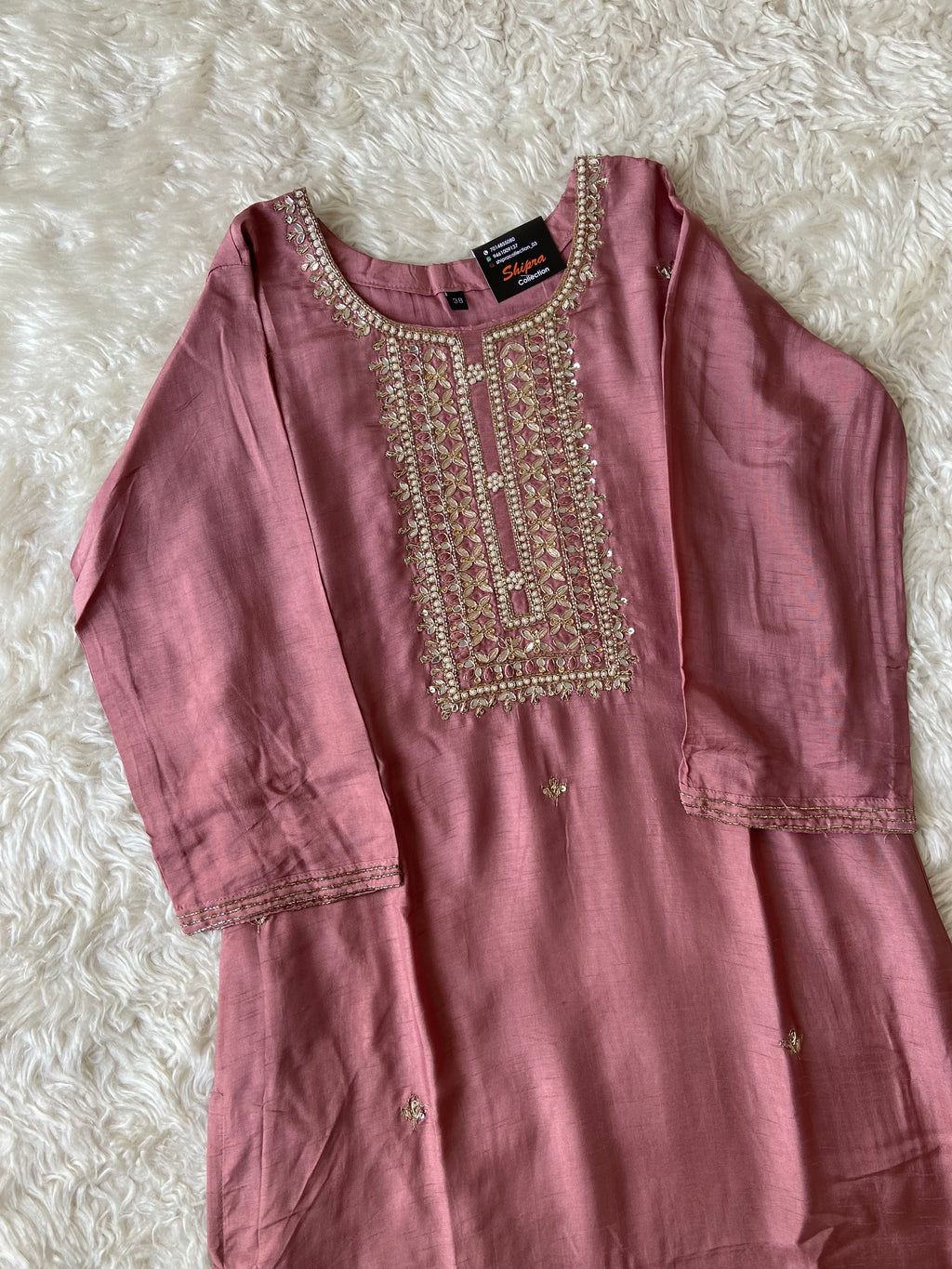 Pure Silk Kurti Pant Dupatta Set