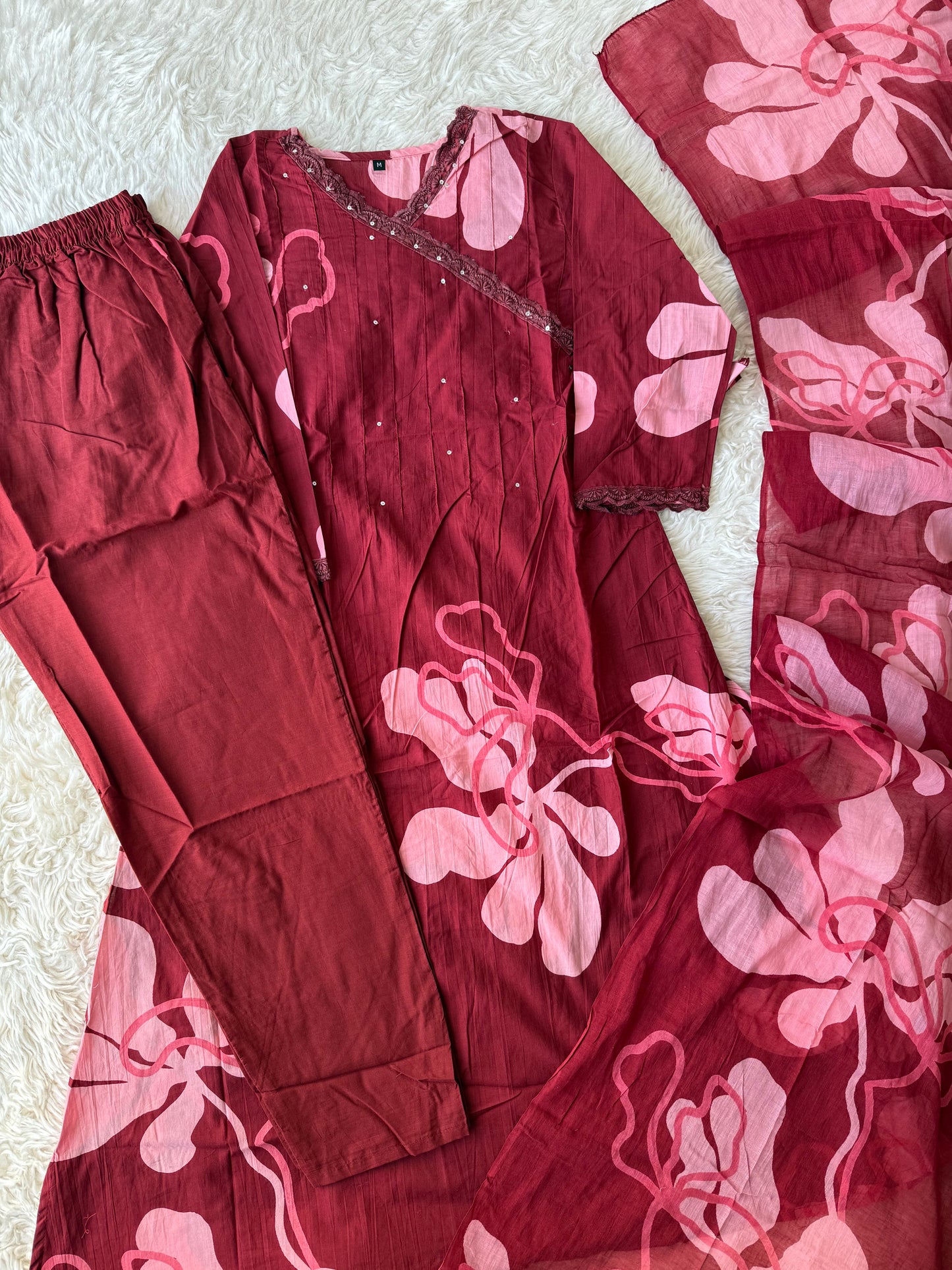 Budget Friendly Kurti Pant Dupatta Set