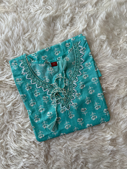 Pure Cotton Short Kurti