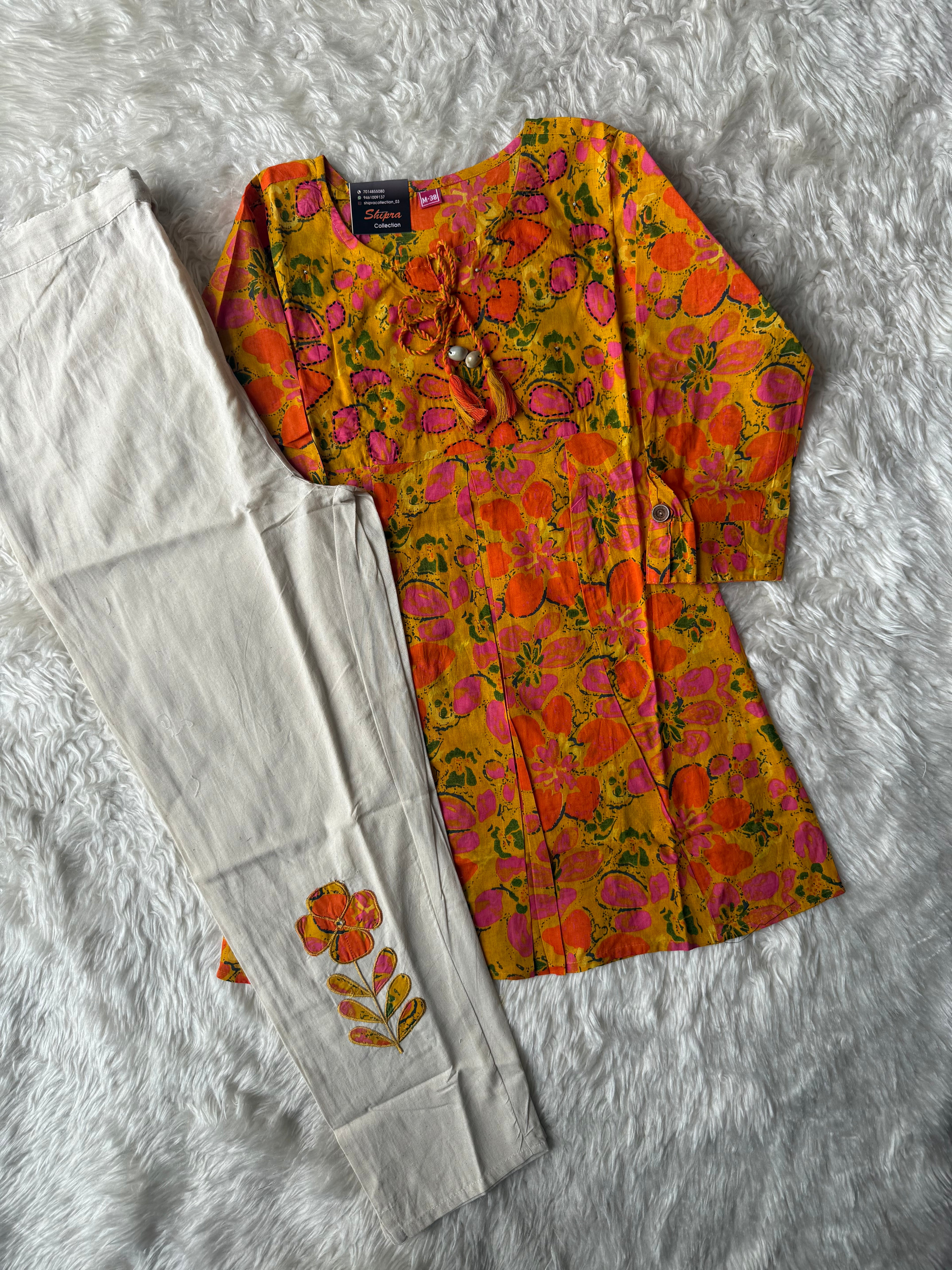 Breathable Cotton Patch Work Co-ord Set
