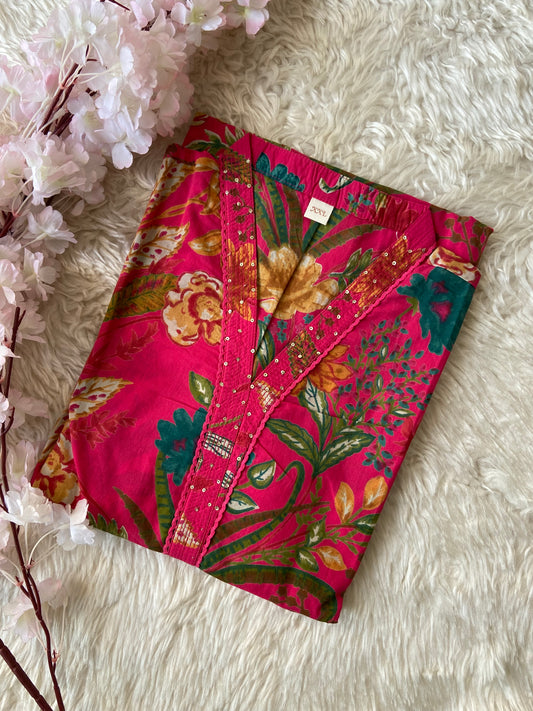 Premium Cotton V- Neck Kurti