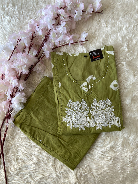 Cotton Kurti Pant Set