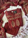 Premium Cotton Flare Kurti Pant Dupatta Set