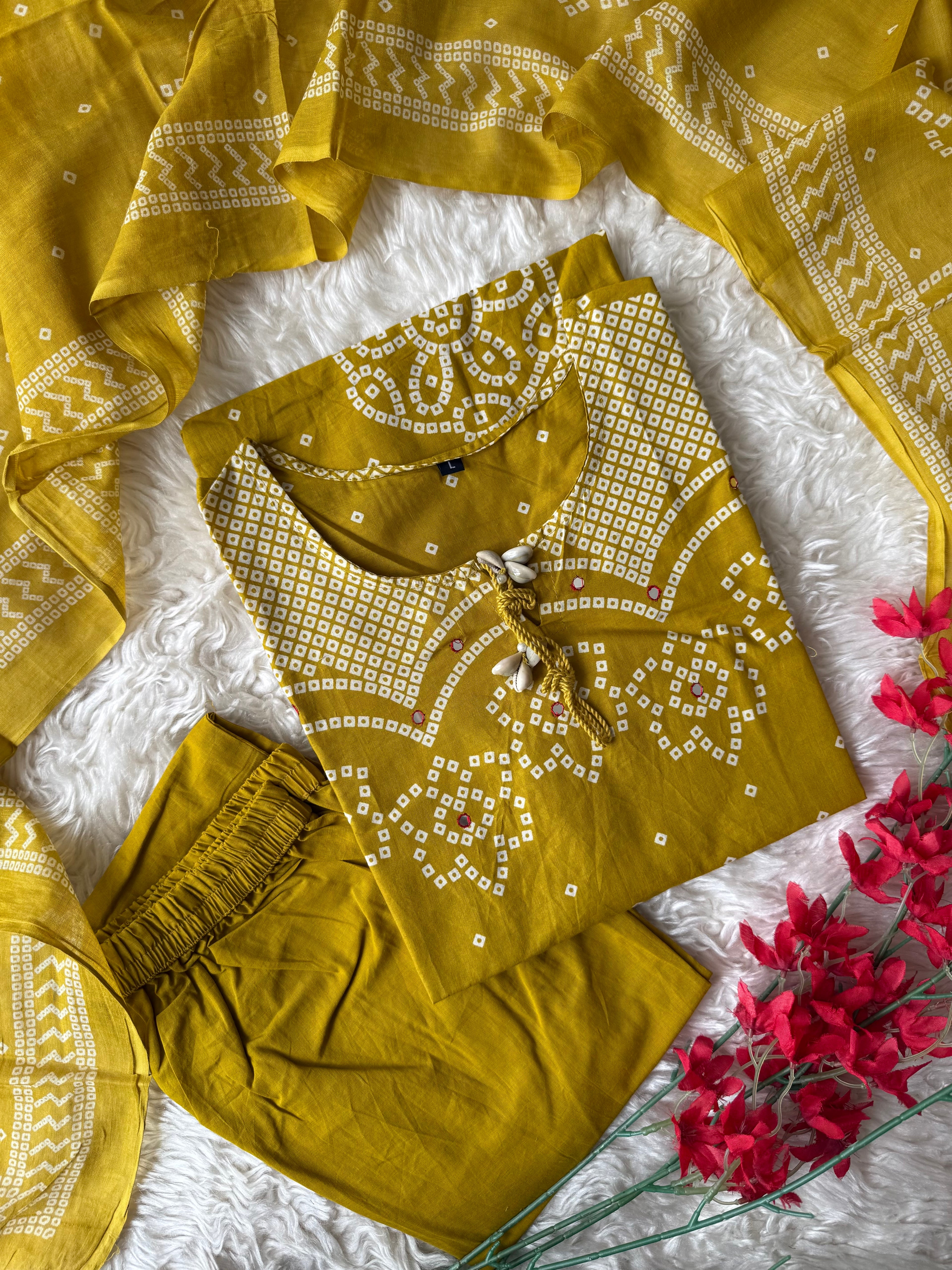 Budget Friendly Kurti Pant Dupatta Set