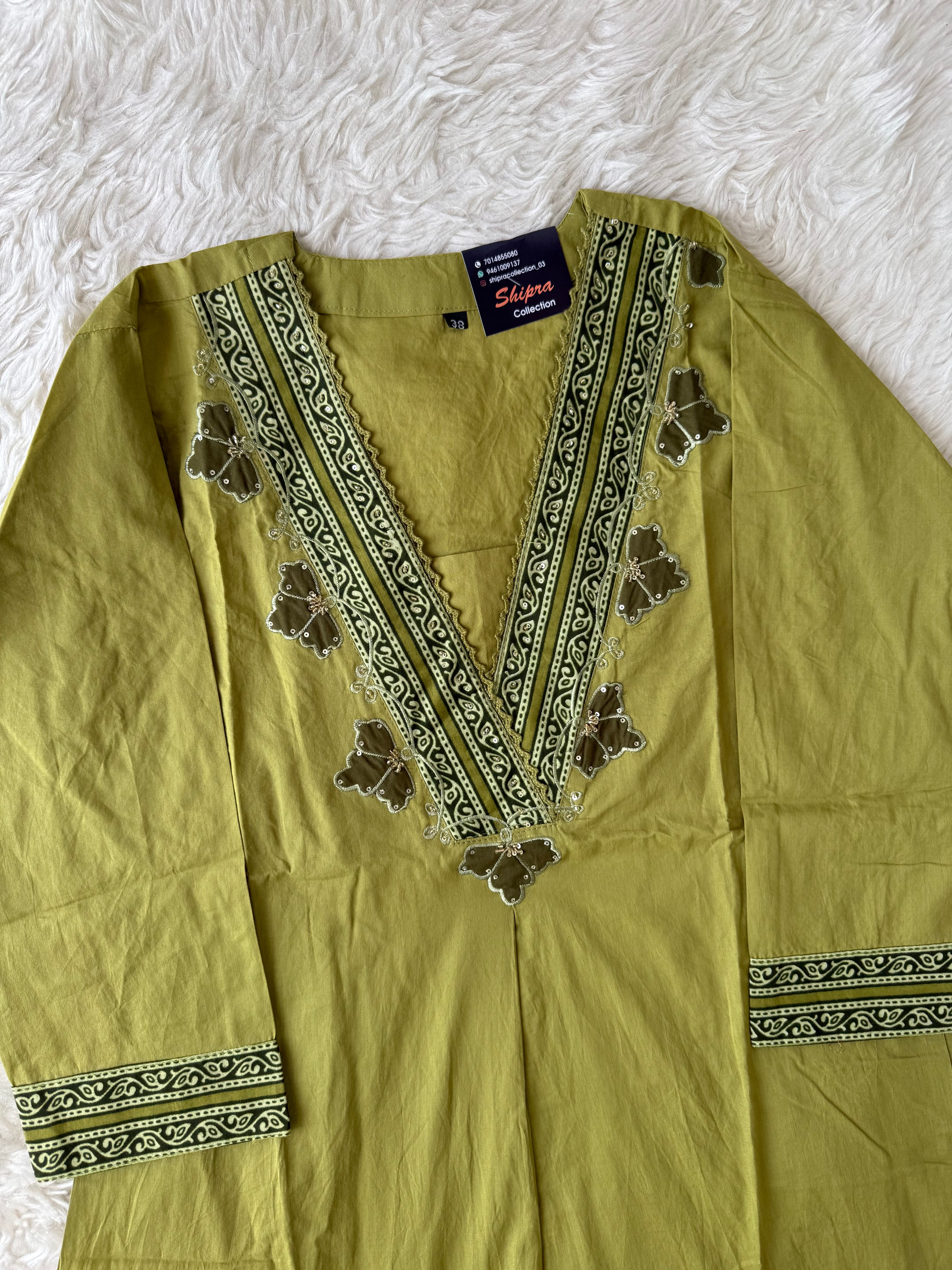 Premium Cotton Kurti Pant Dupatta Set