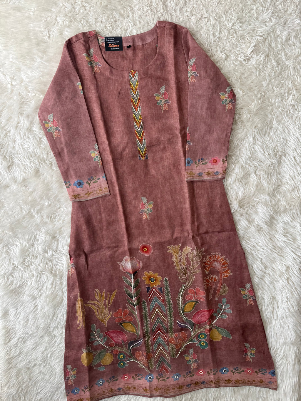 Linen Kurti Pant Dupatta Set