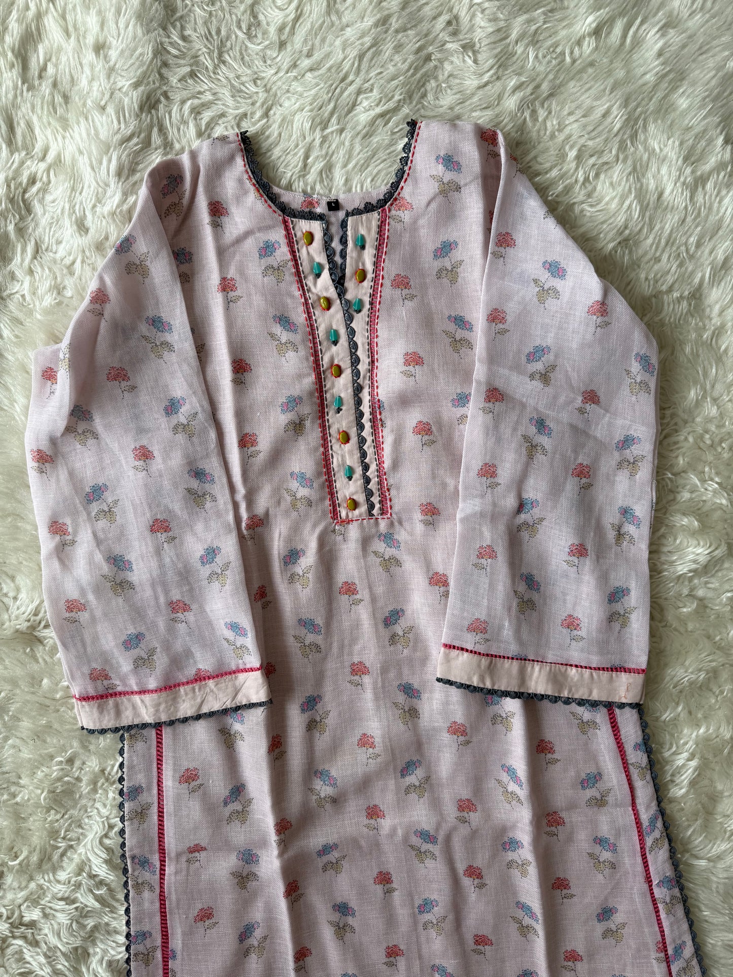 Linen Kurti Pant Dupatta Set