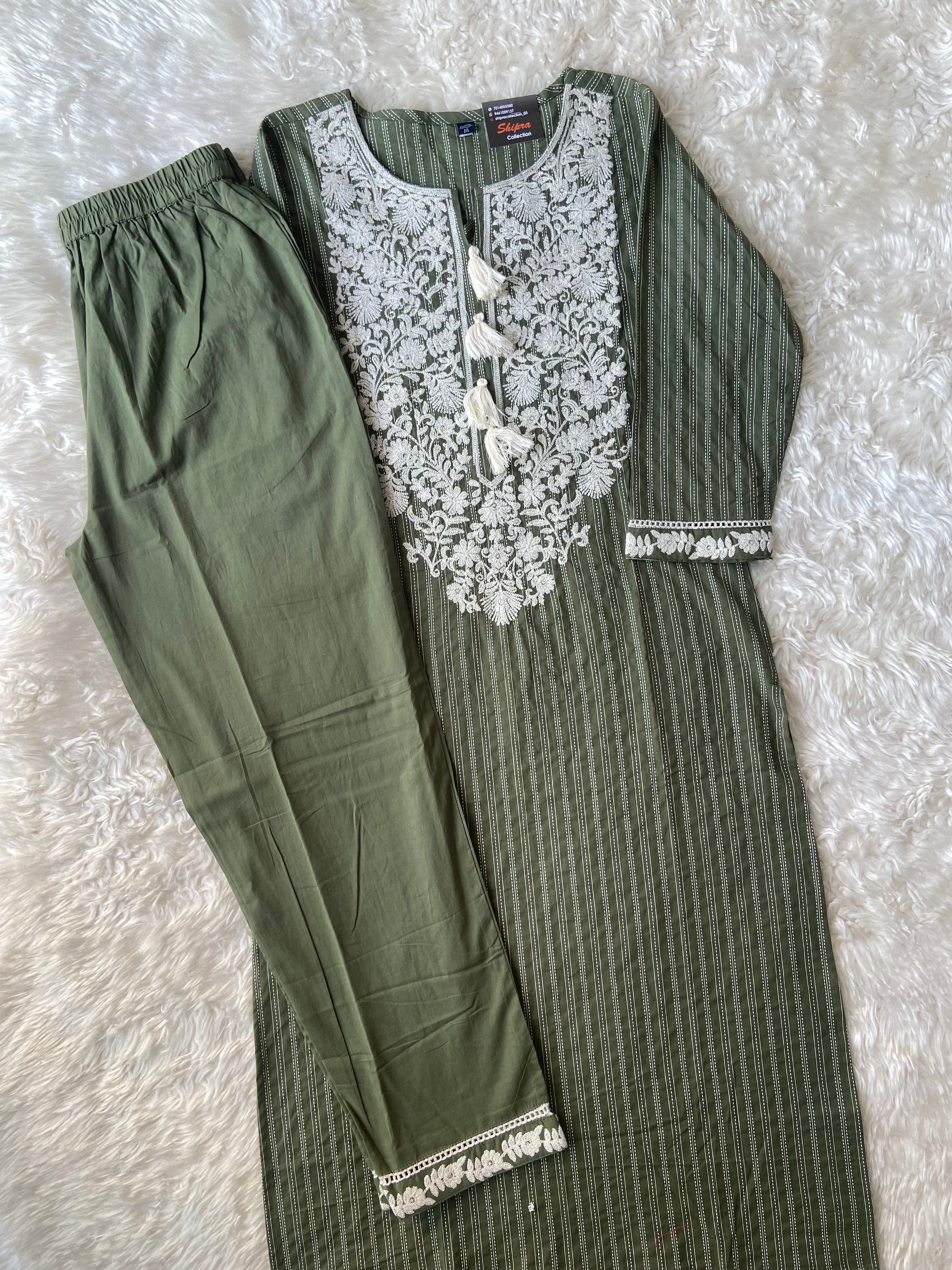 Premium Cotton Kurti Pant Dupatta Set