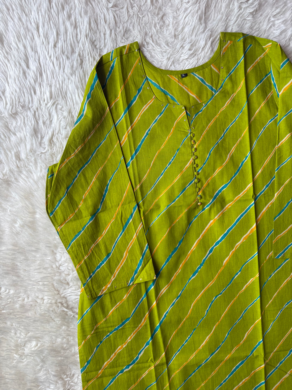Premium Cotton Lehariya Kurti