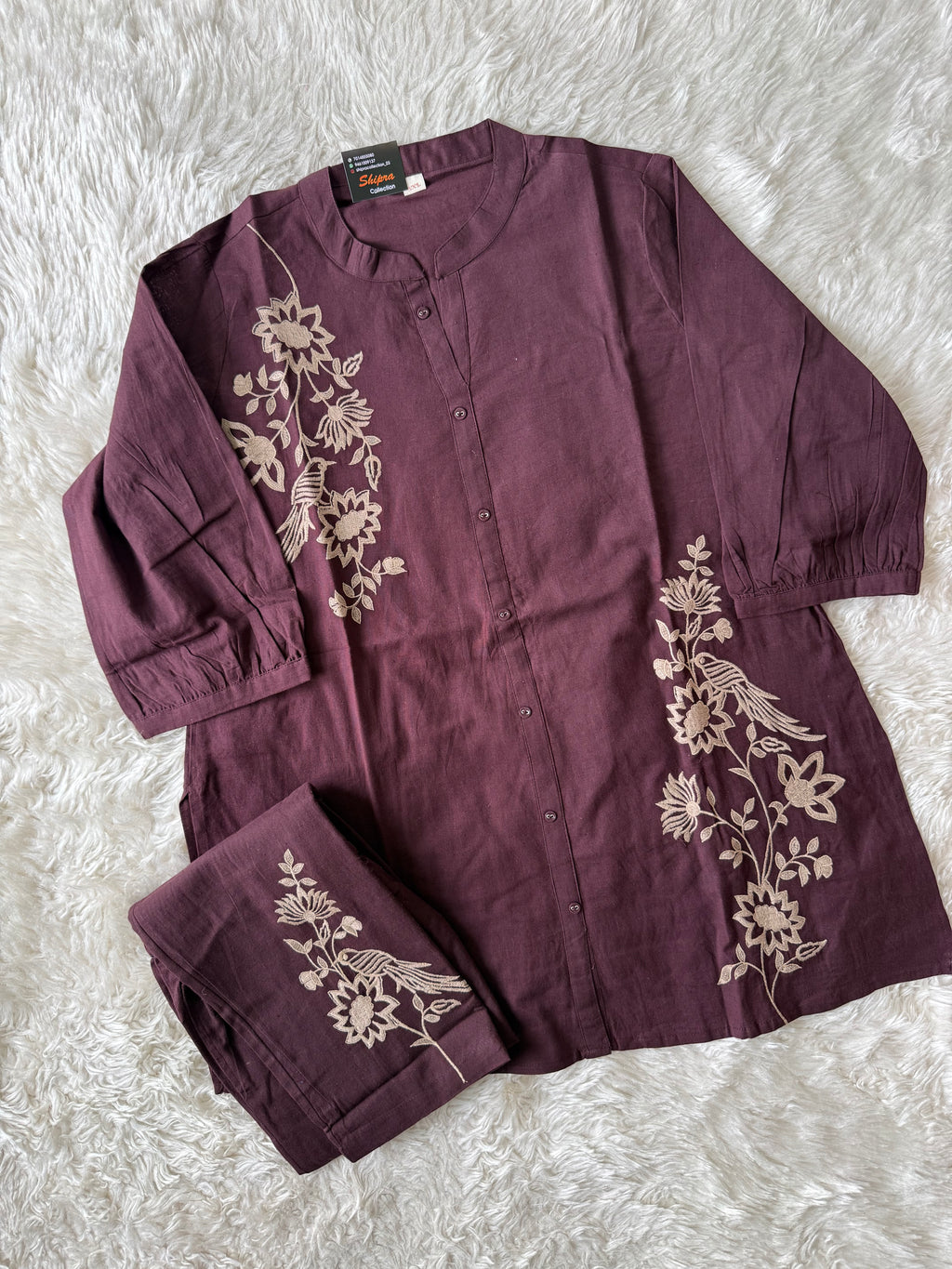 “Plus Size” Soft Khadi Cotton Co-ord Set
