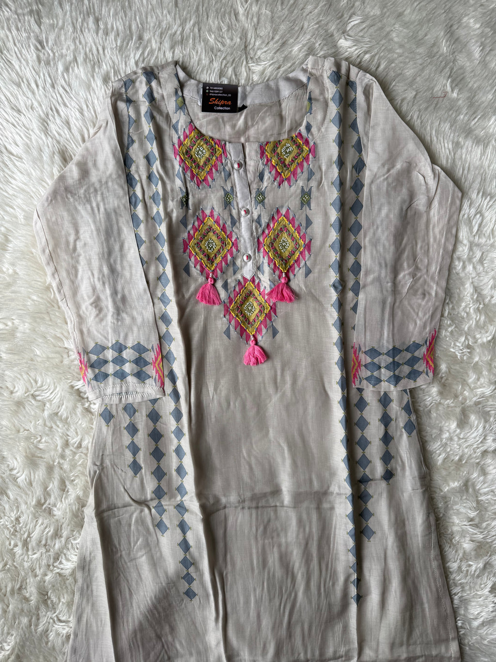 Butter Silk Kurti Pant Dupatta Set