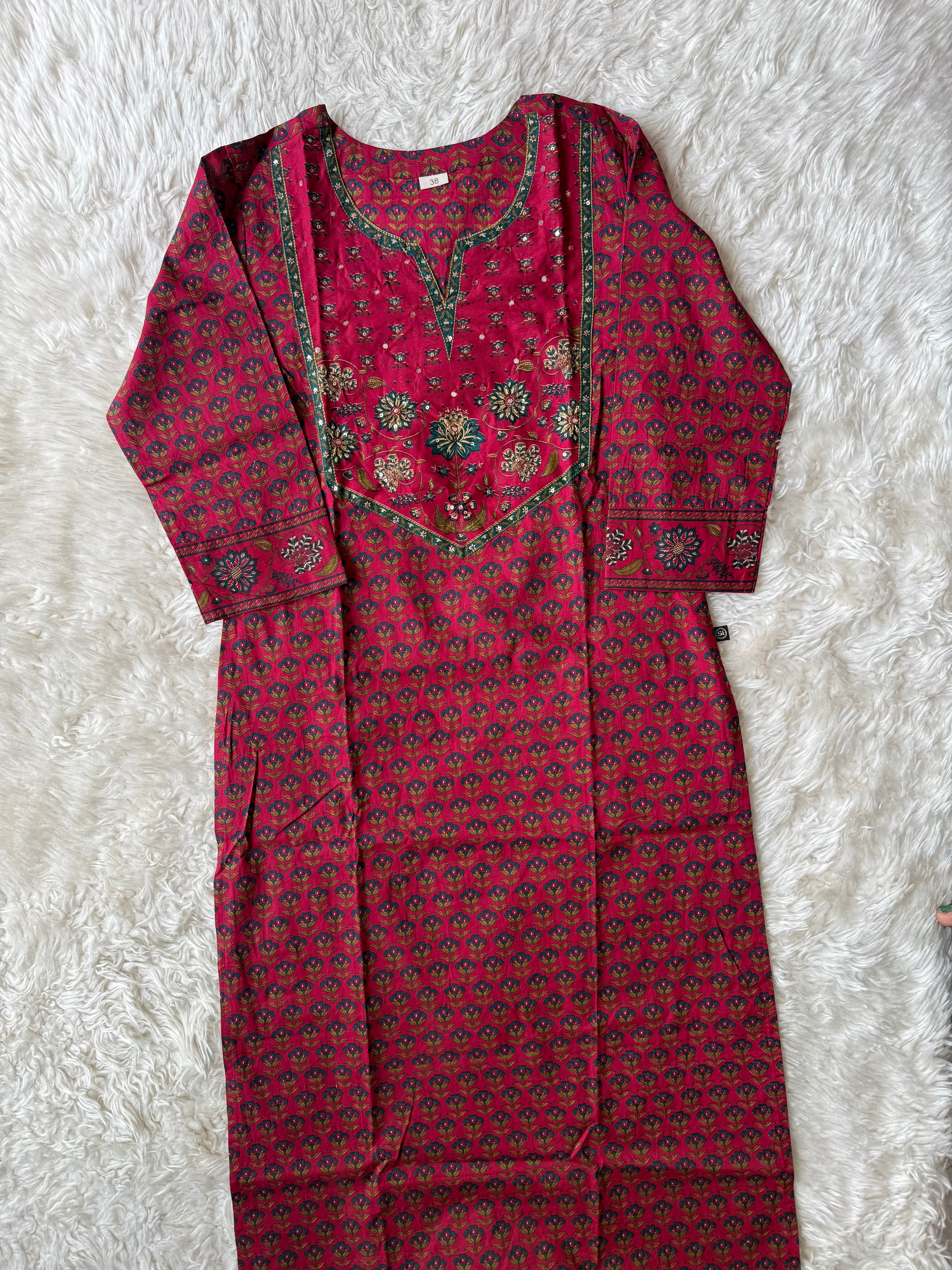 Premium Cotton Kurti Pant Dupatta Set