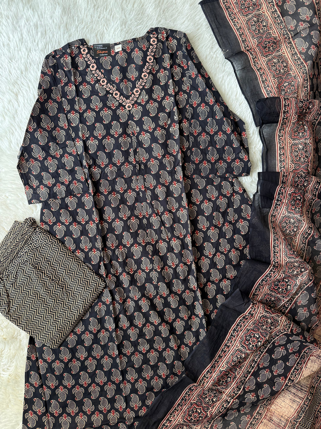 Premium Cotton Kurti Pant Dupatta Set
