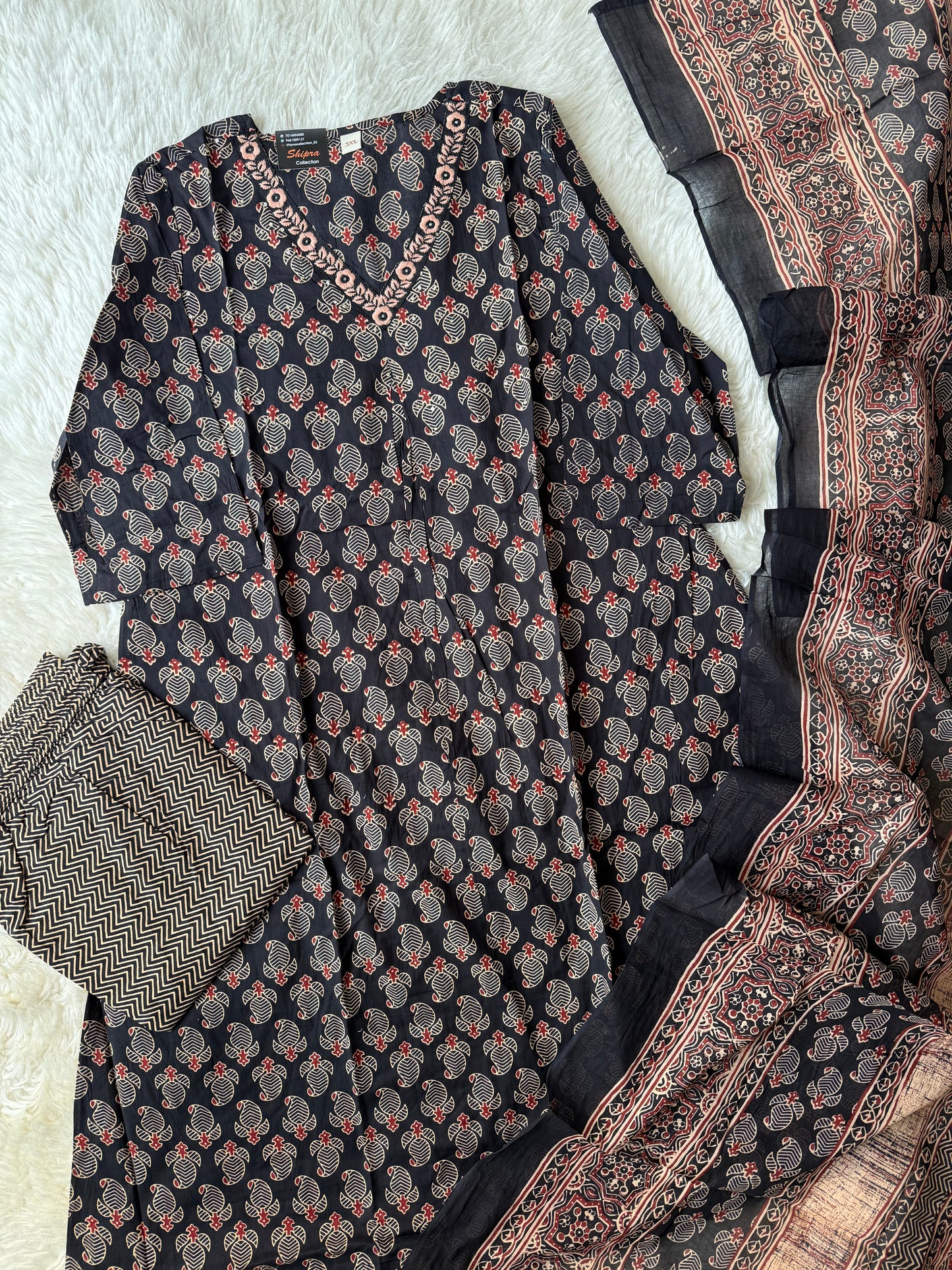 Premium Cotton Kurti Pant Dupatta Set