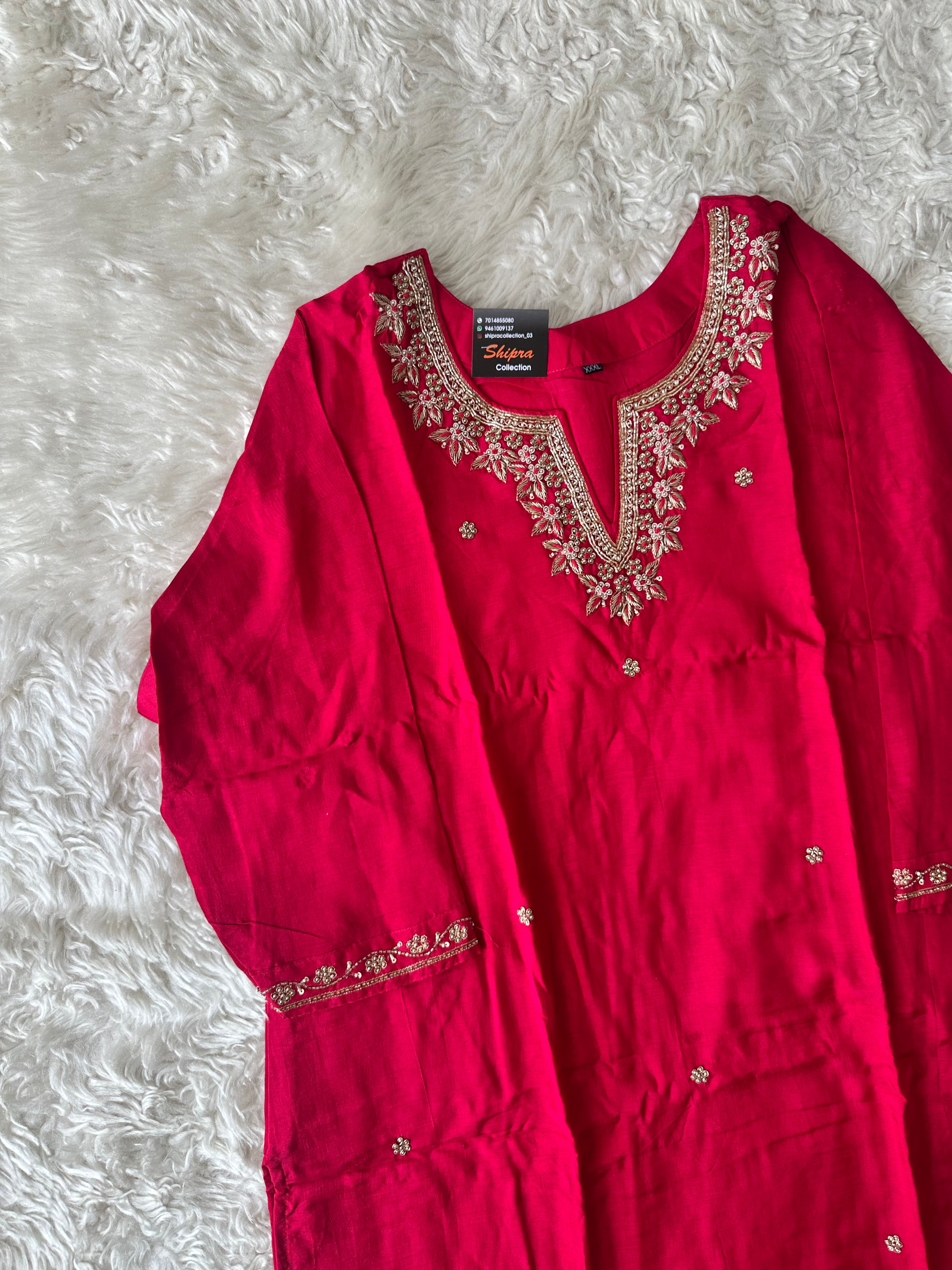 Dola Silk Kurti Pant Dupatta Set