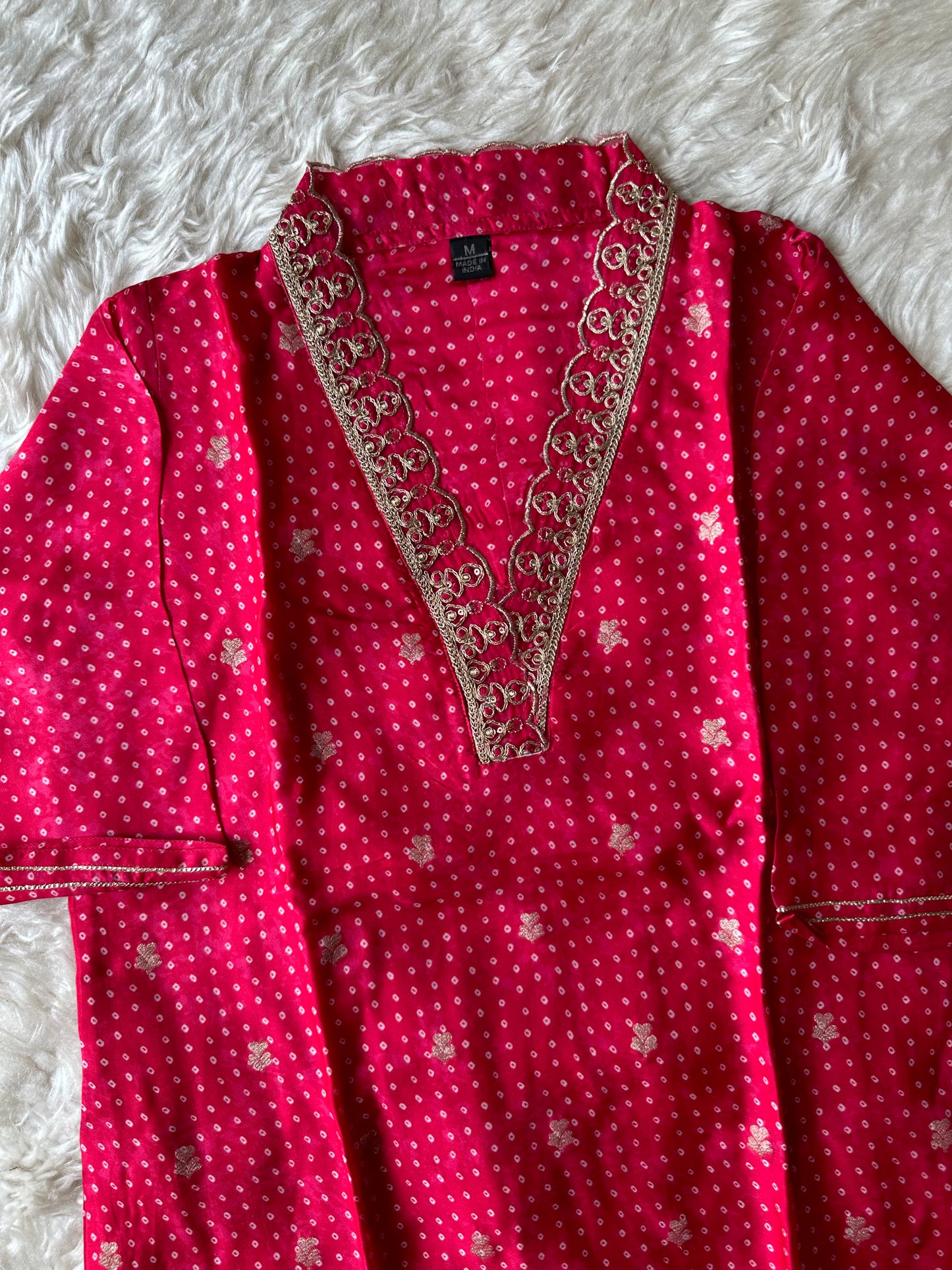 Pure Silk Kurti Pant Organza Dupatta Set