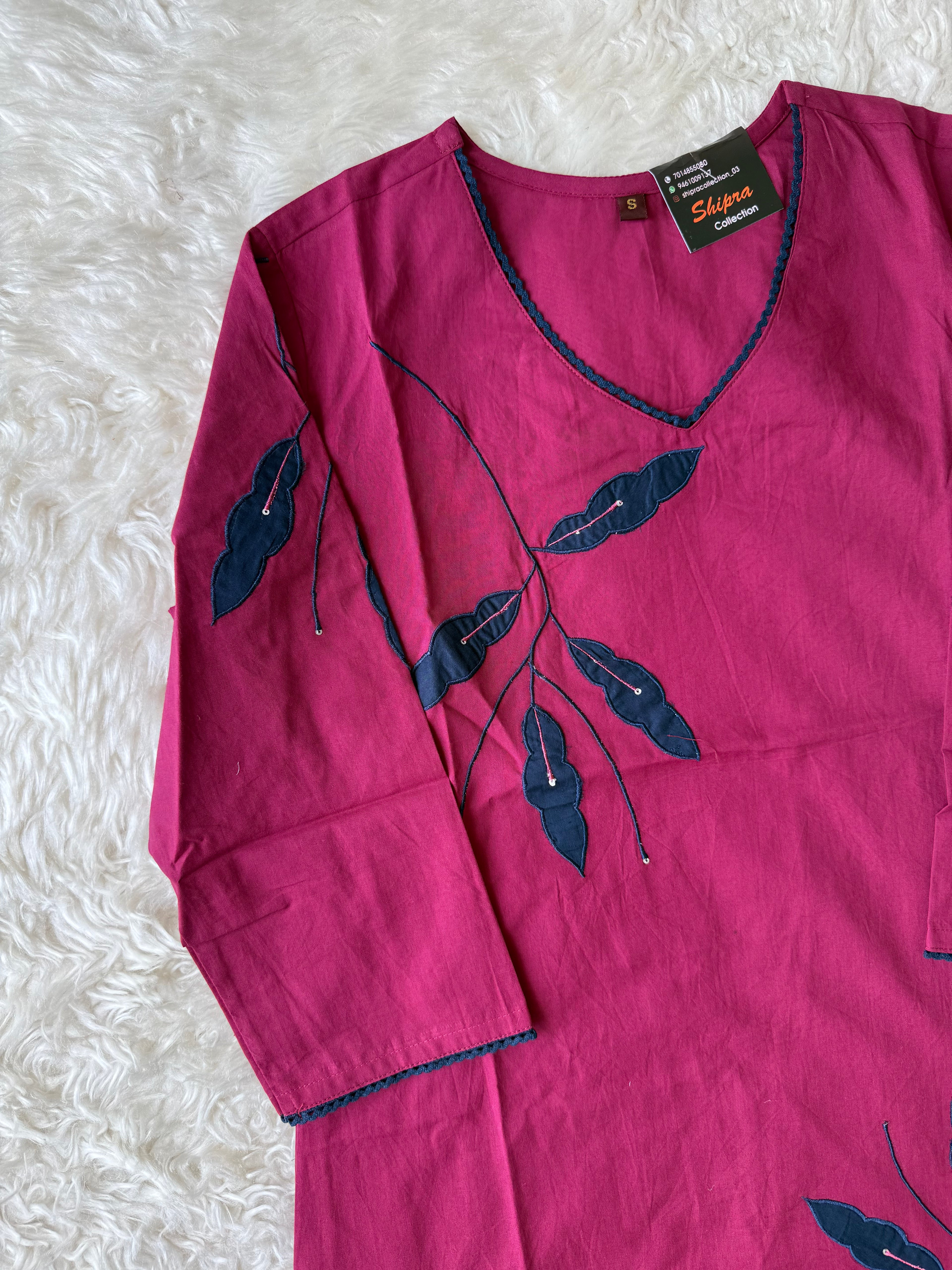Breathable Cotton Aplique Work Co-ord Set