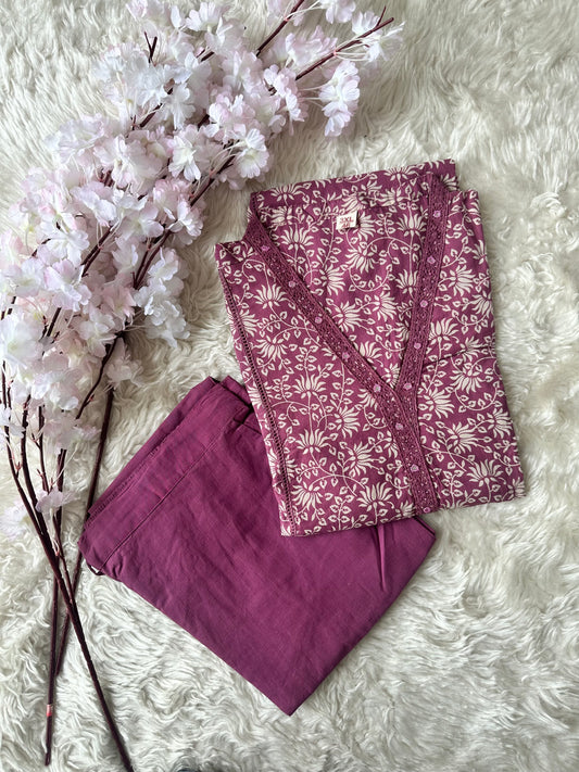 Pure Cotton Kurti Pant Set