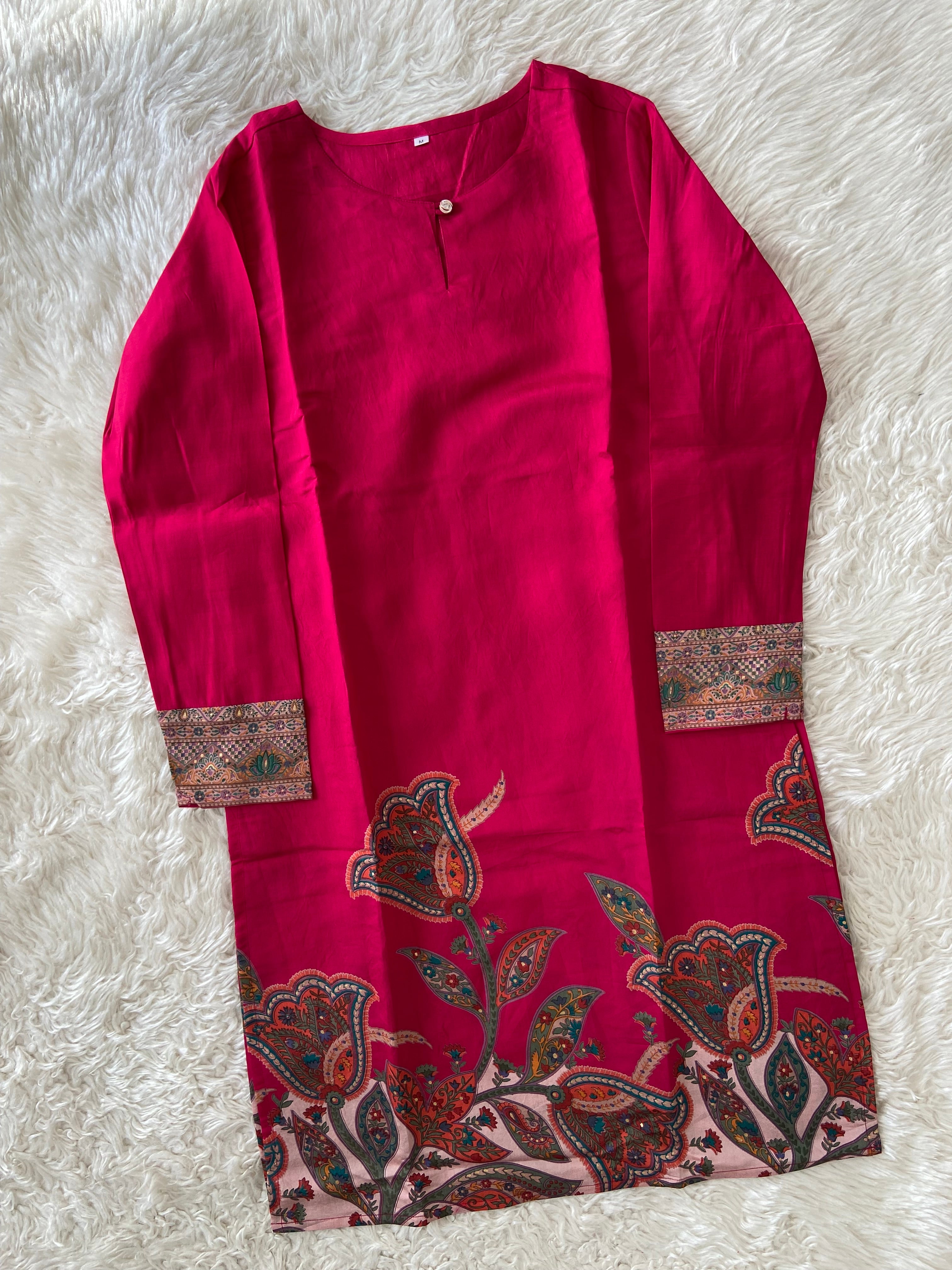 Pure Muslin Silk Kurti PlazoDupatta Set