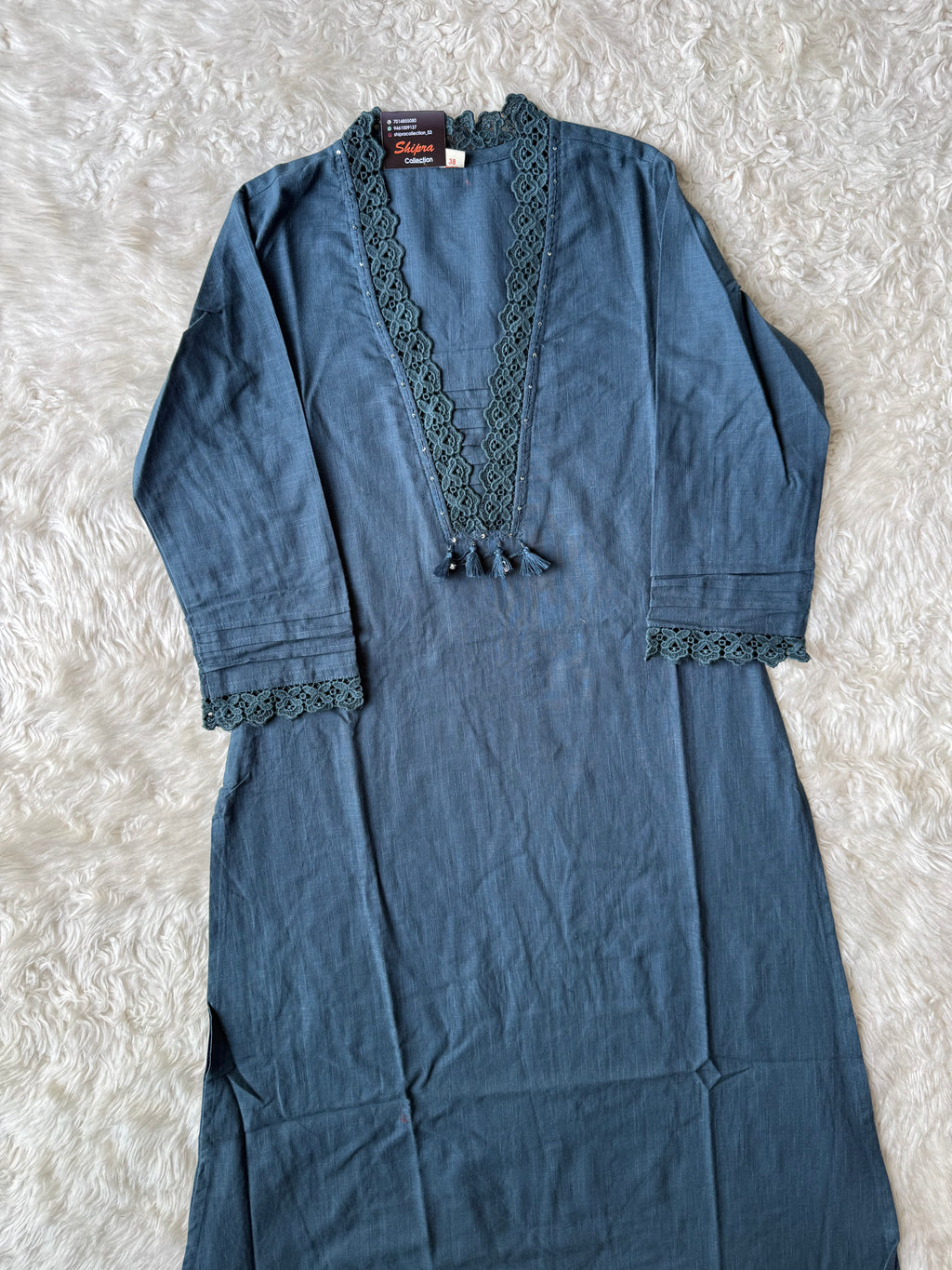 Khadi Cotton Kurti Pant Set