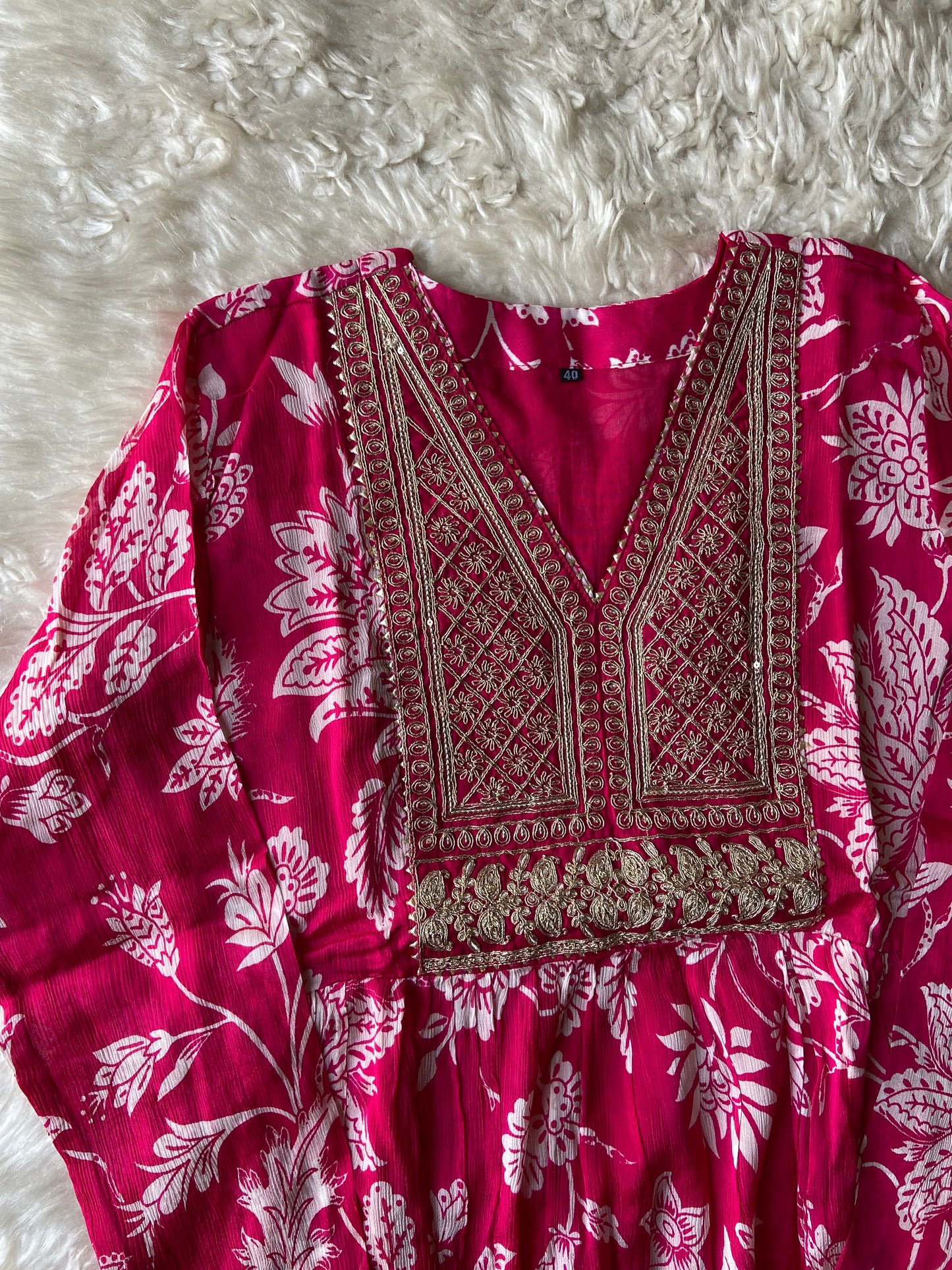 Chinon Kurti Pant Dupatta Set