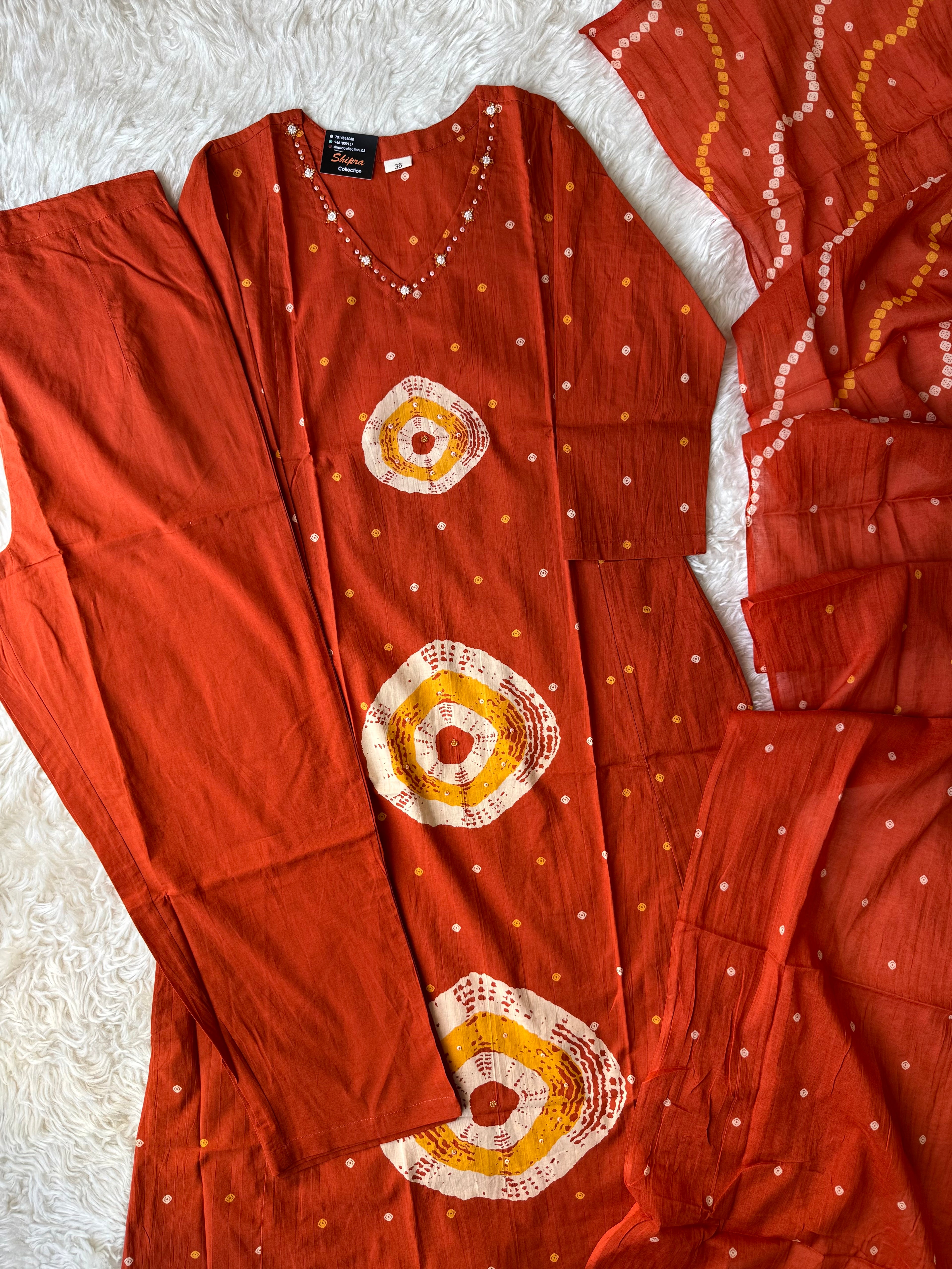 Premium Cotton Kurti Pant Dupatta Set