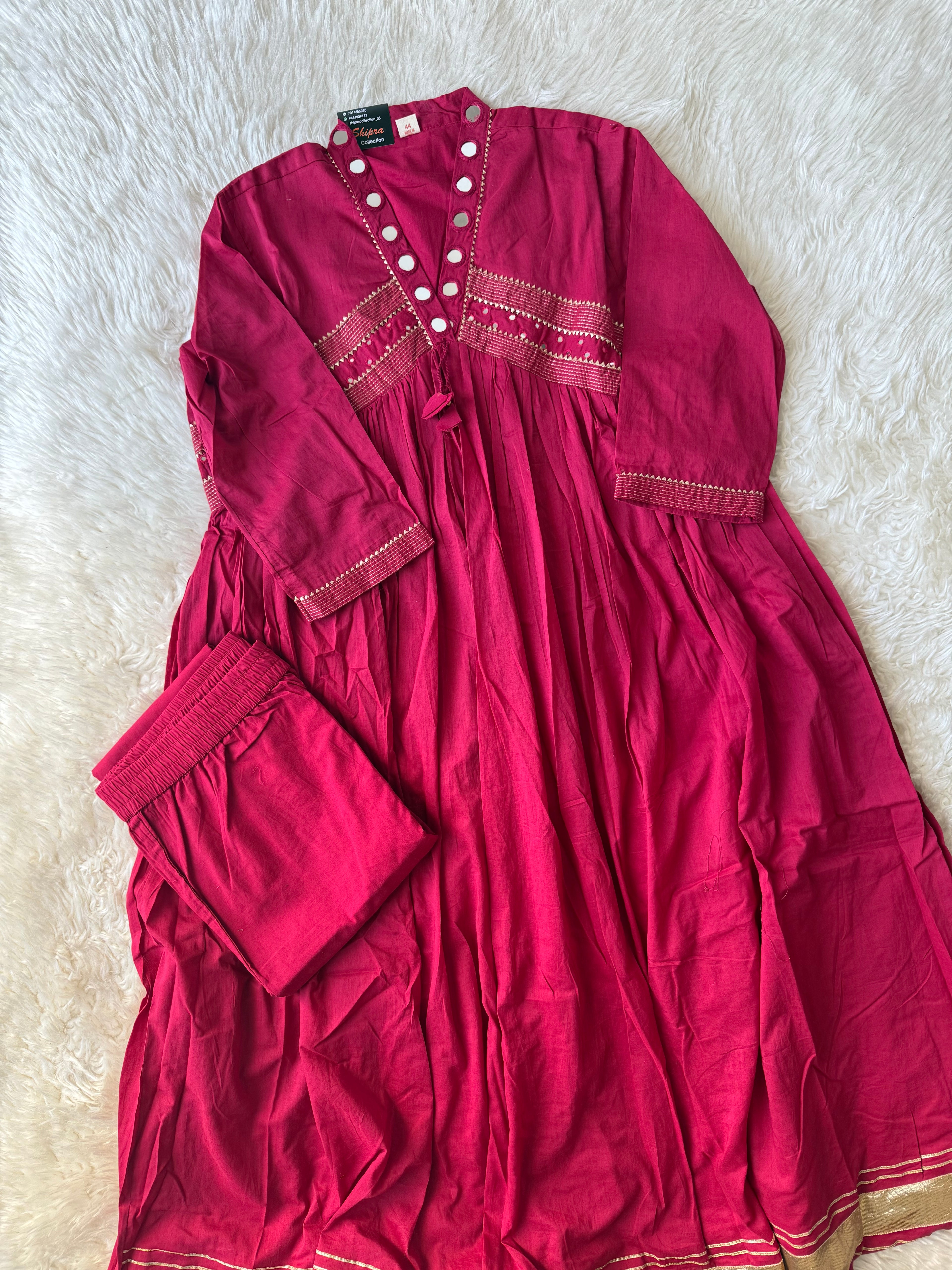 Premium Cotton Flare Kurti Pant Set