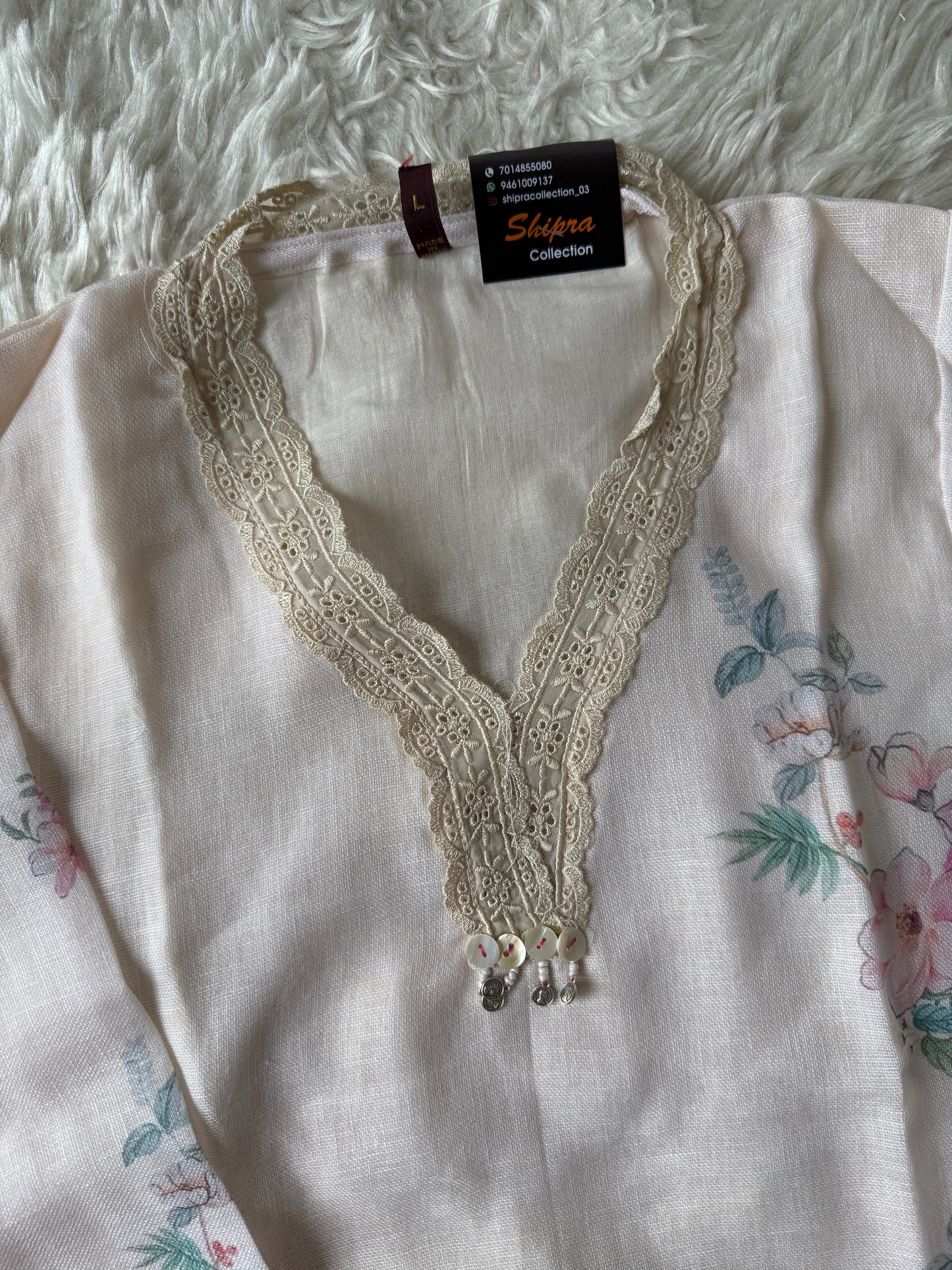 Linen Kurti Pant Dupatta Set