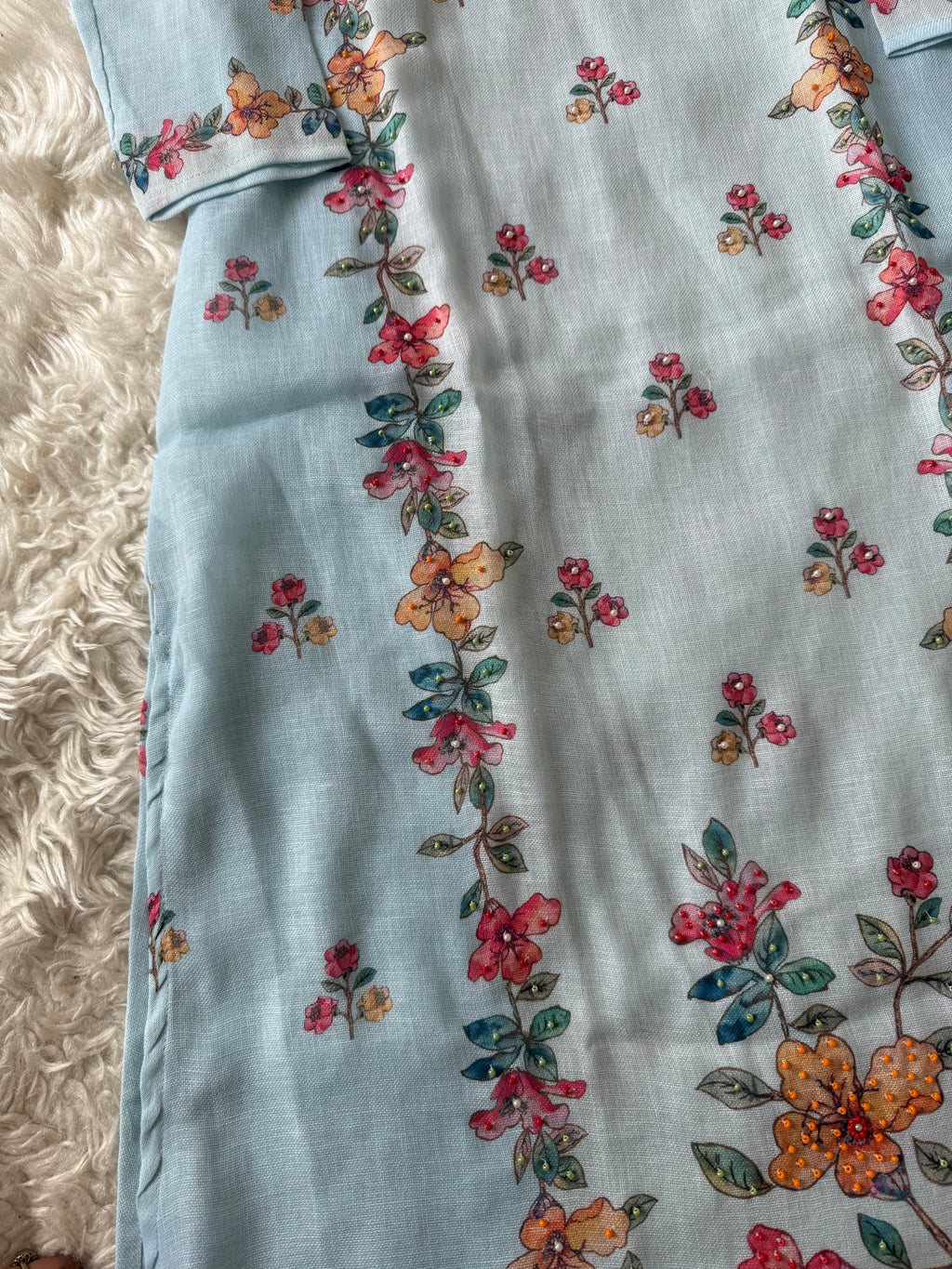 Linen Kurti Pant Dupatta Set