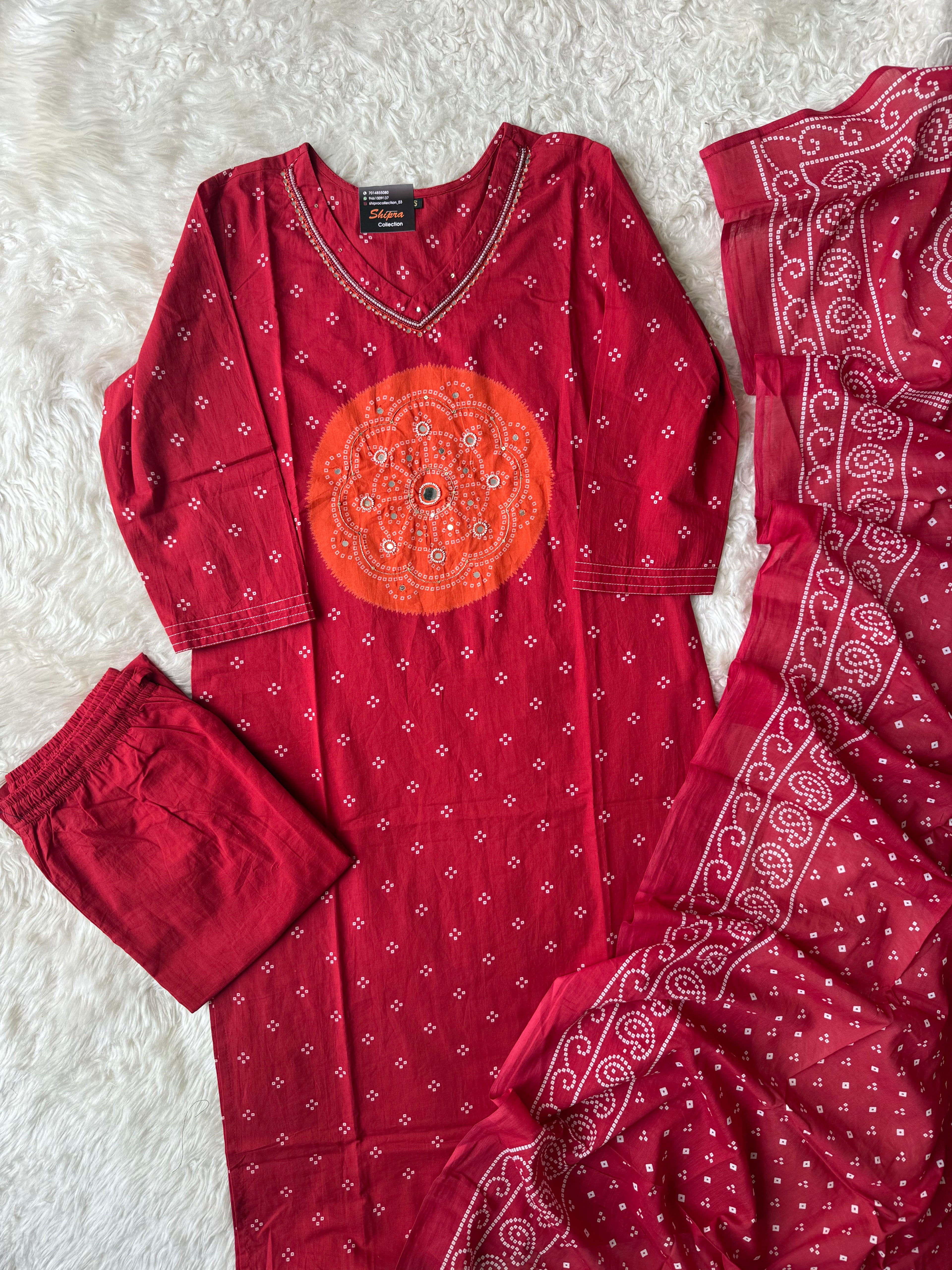 Premium Cotton Kurti Pant Dupatta Set