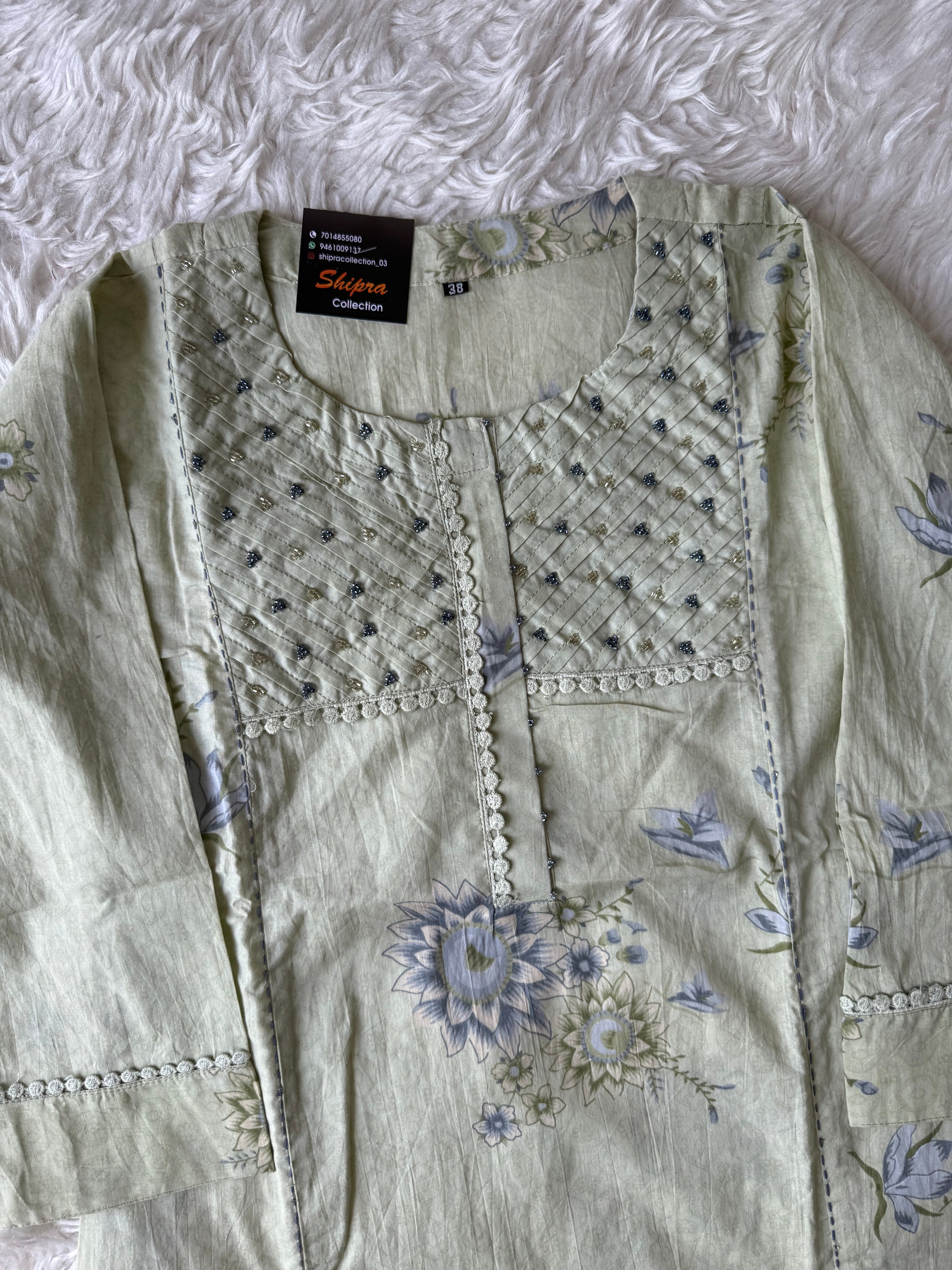 Premium Cotton Kurti Pant Dupatta Set