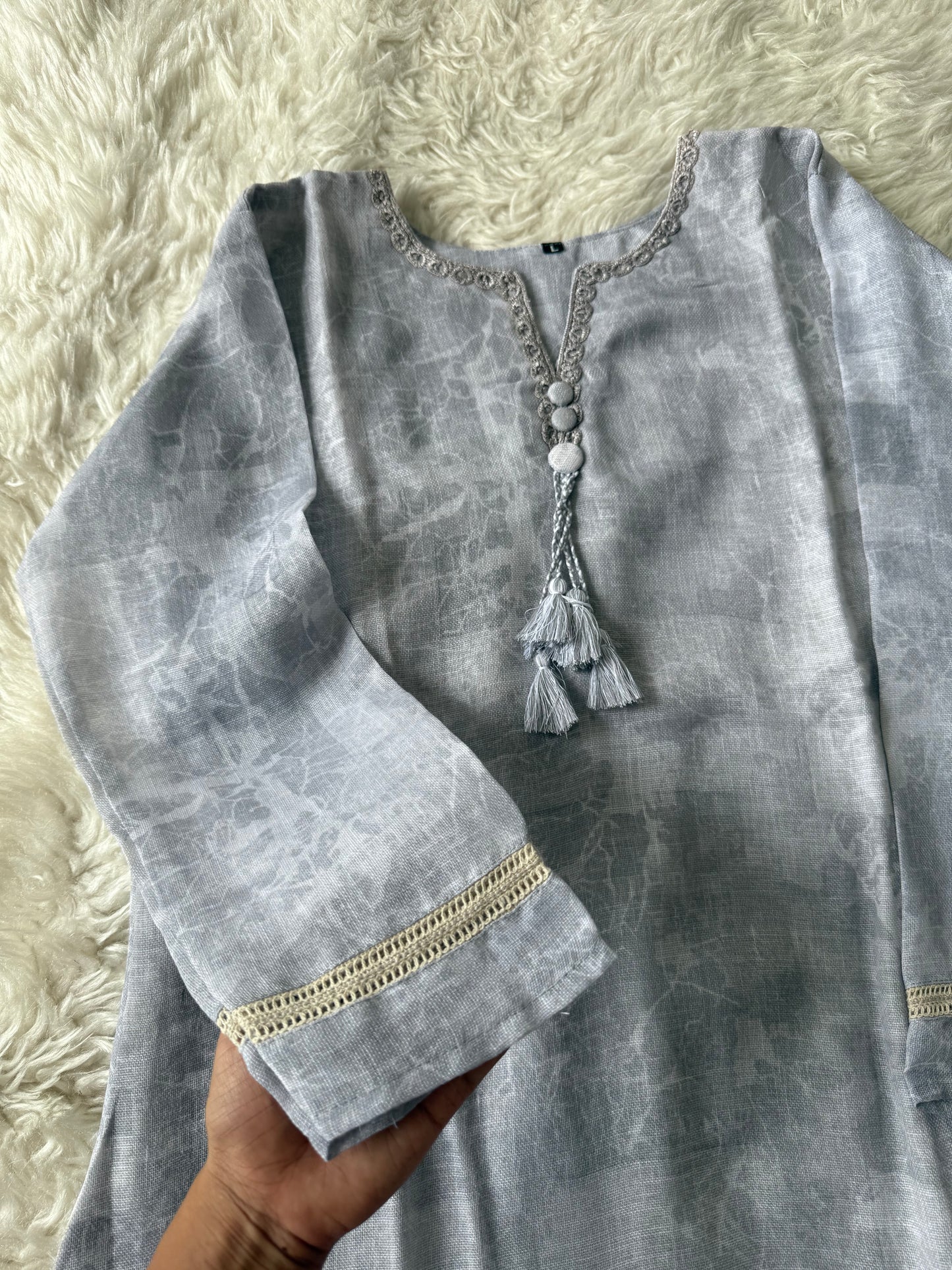 Linen Kurti Pant Dupatta Set