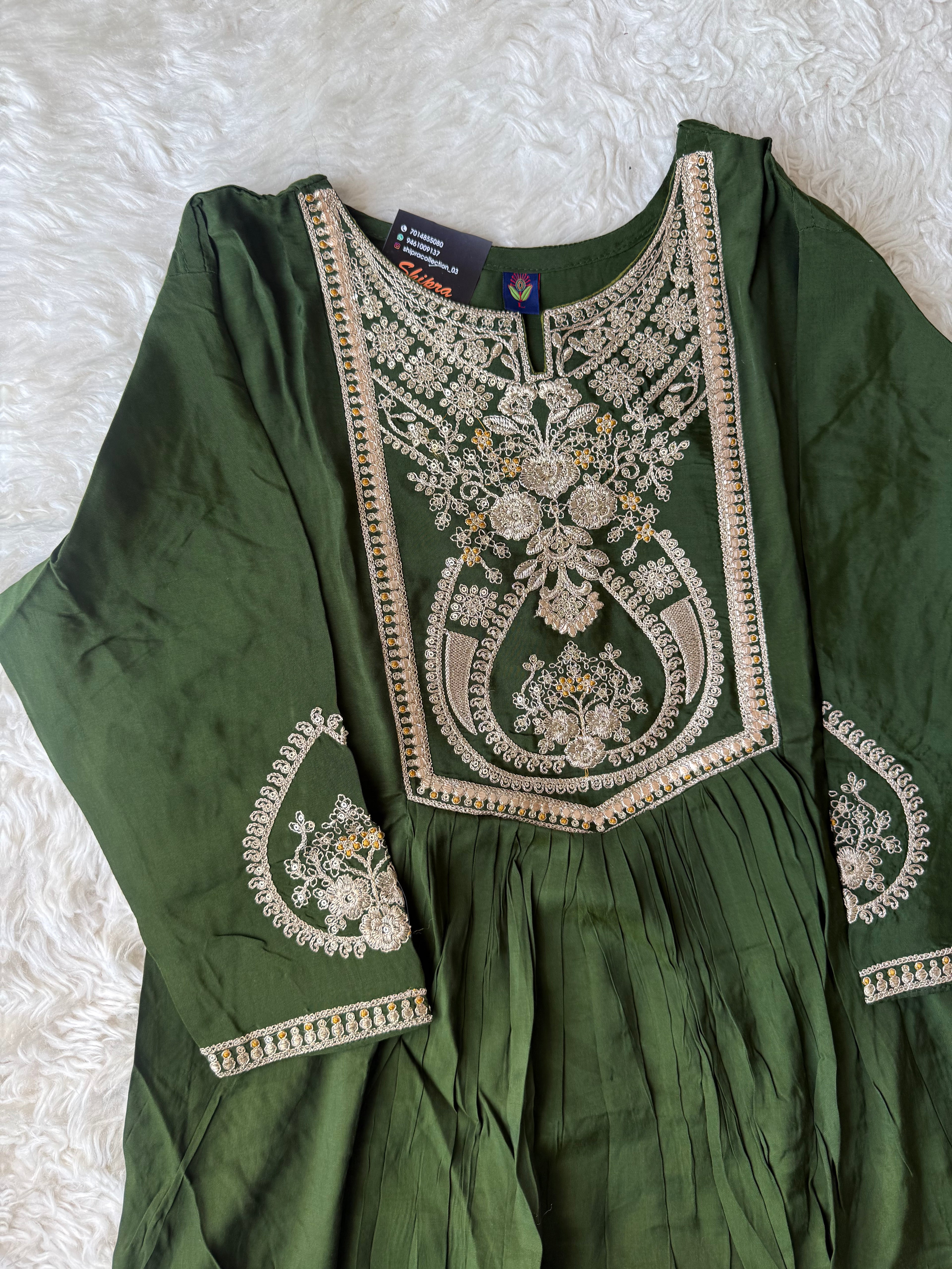 Premium Muslin Silk Kurti Pant Dupatta Set