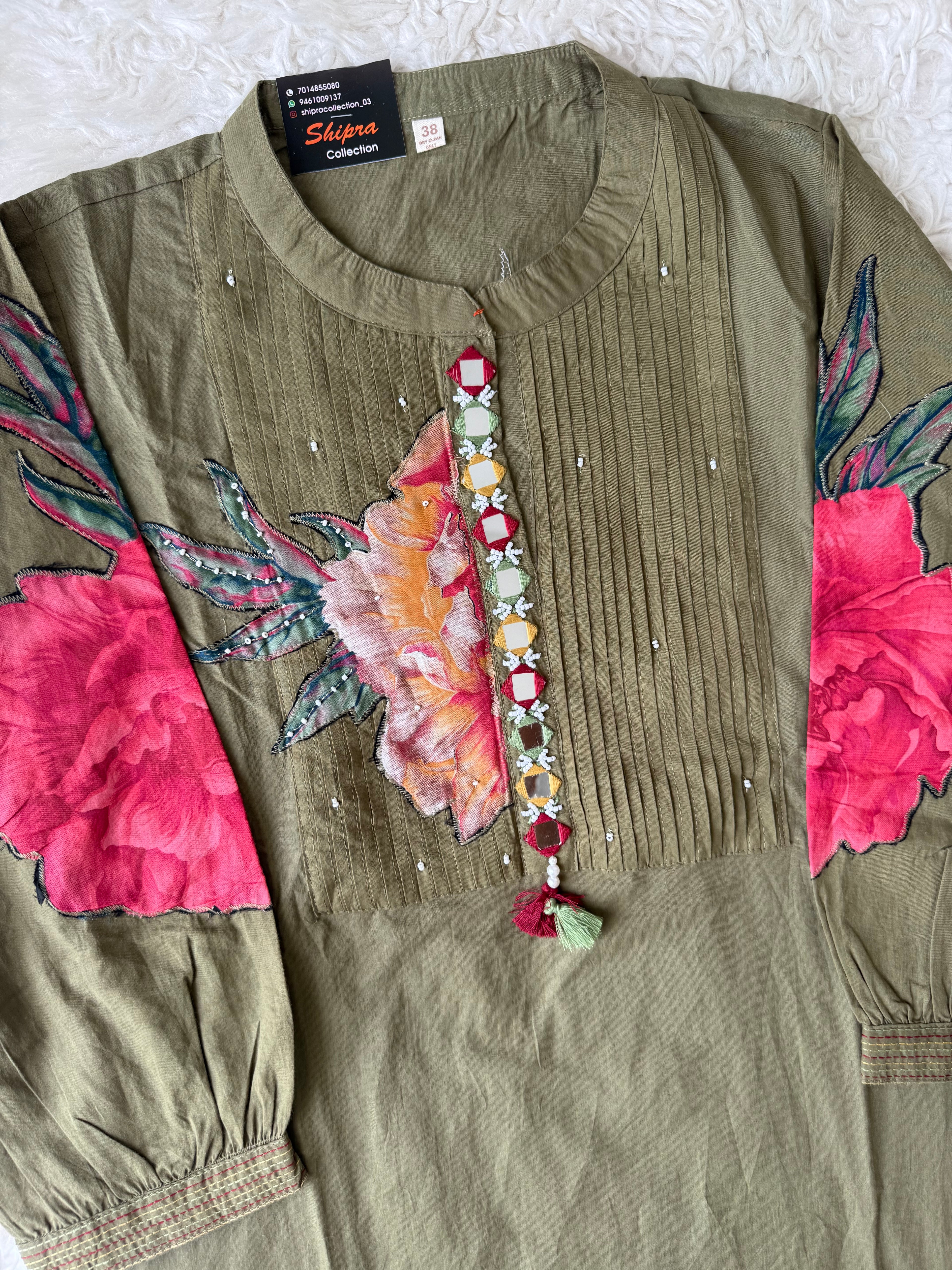 Mul Cotton Kurti Pant Dupatta Set