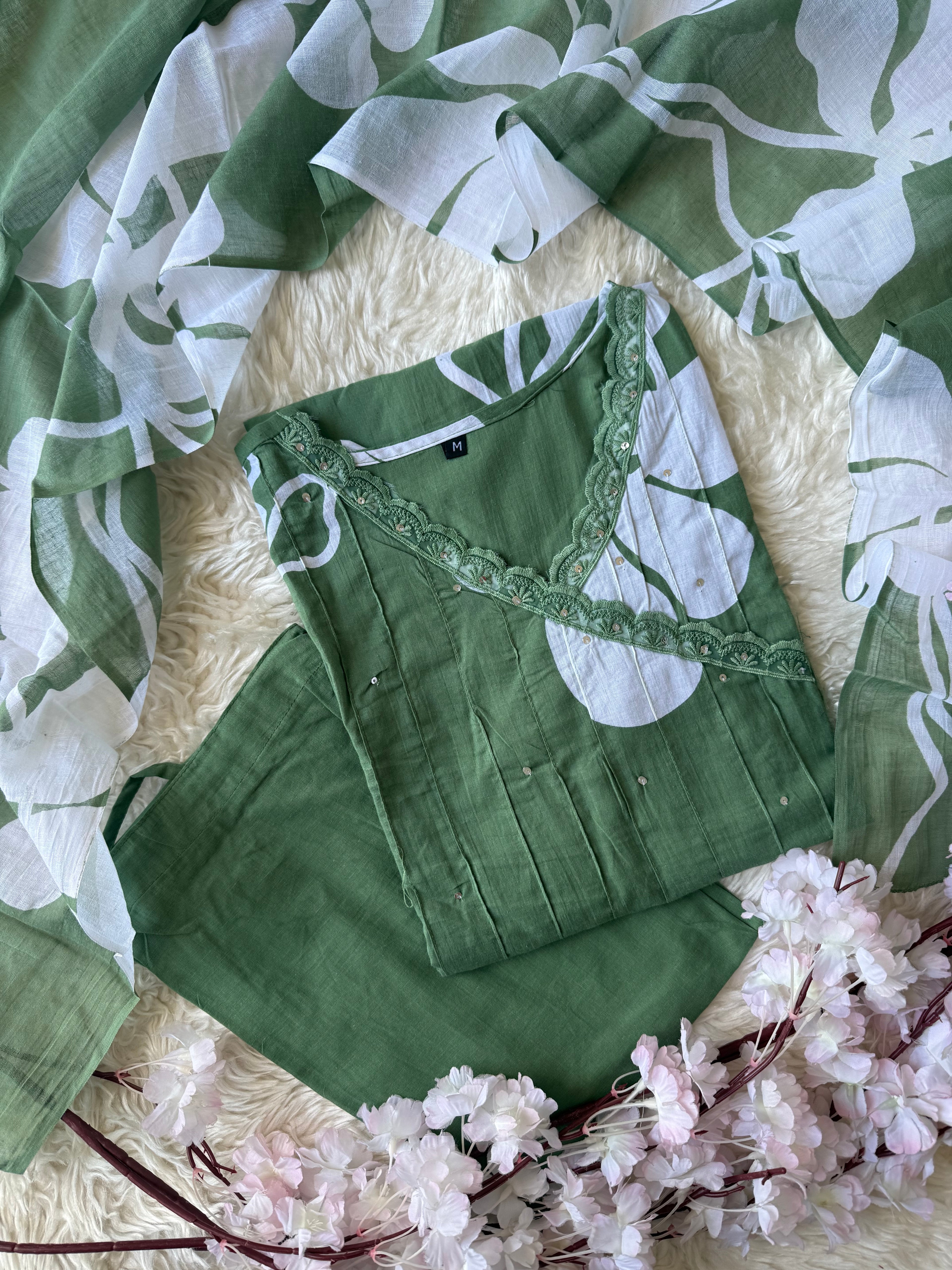 Budget Friendly Kurti Pant Dupatta Set