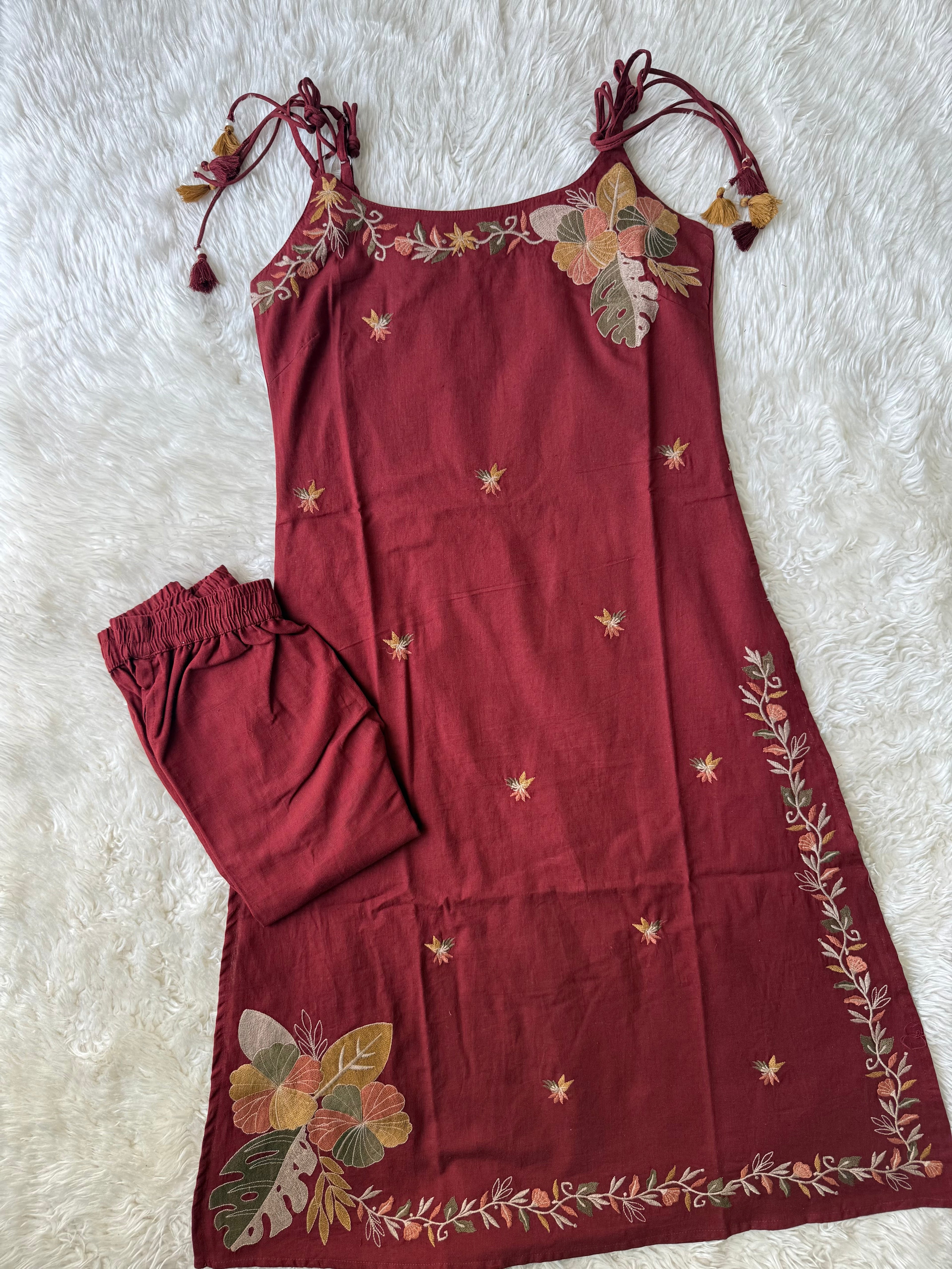 Khadi Cotton Noodle Strap Set