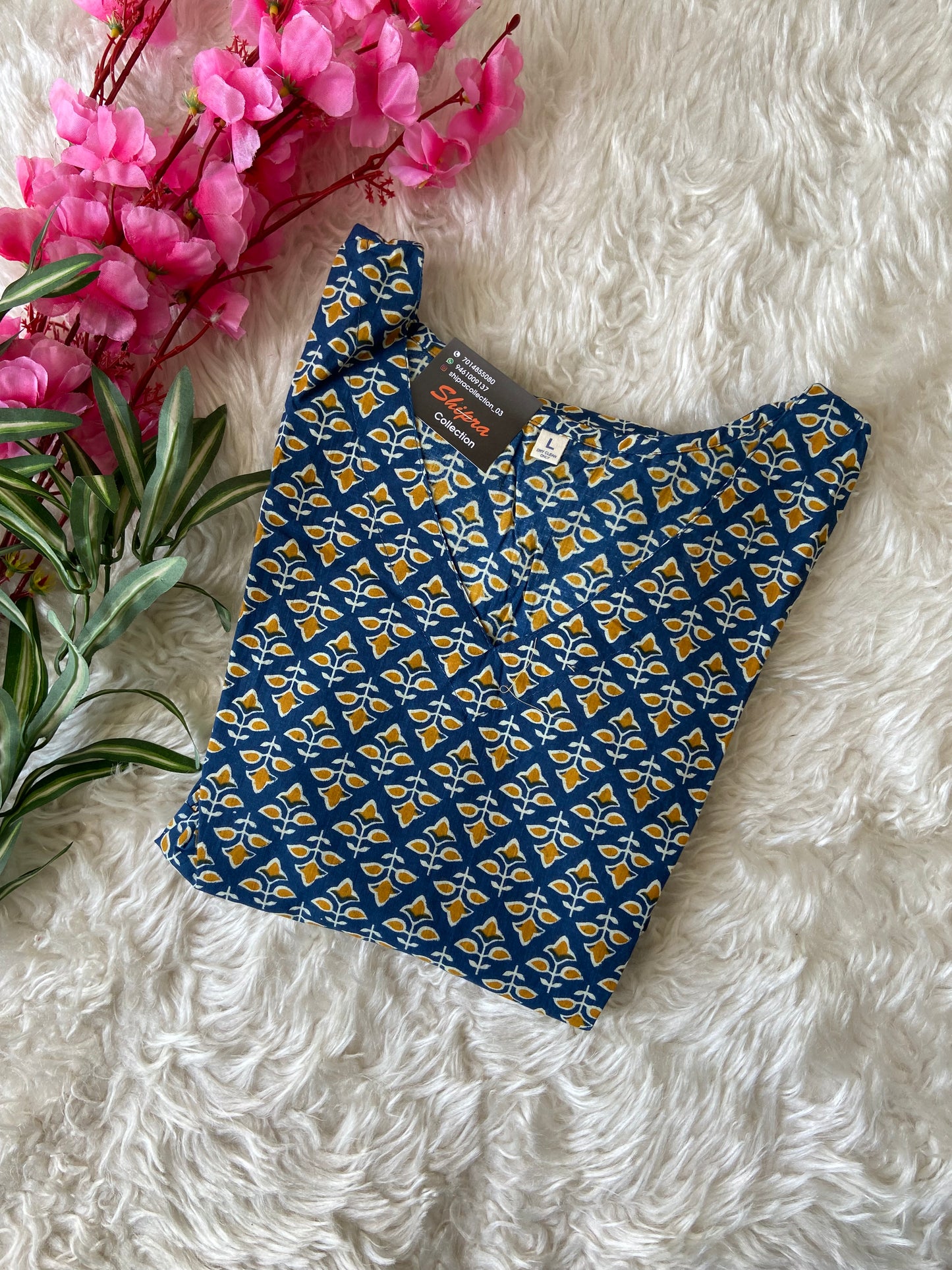 Pure Cotton Short Peplum Kurti