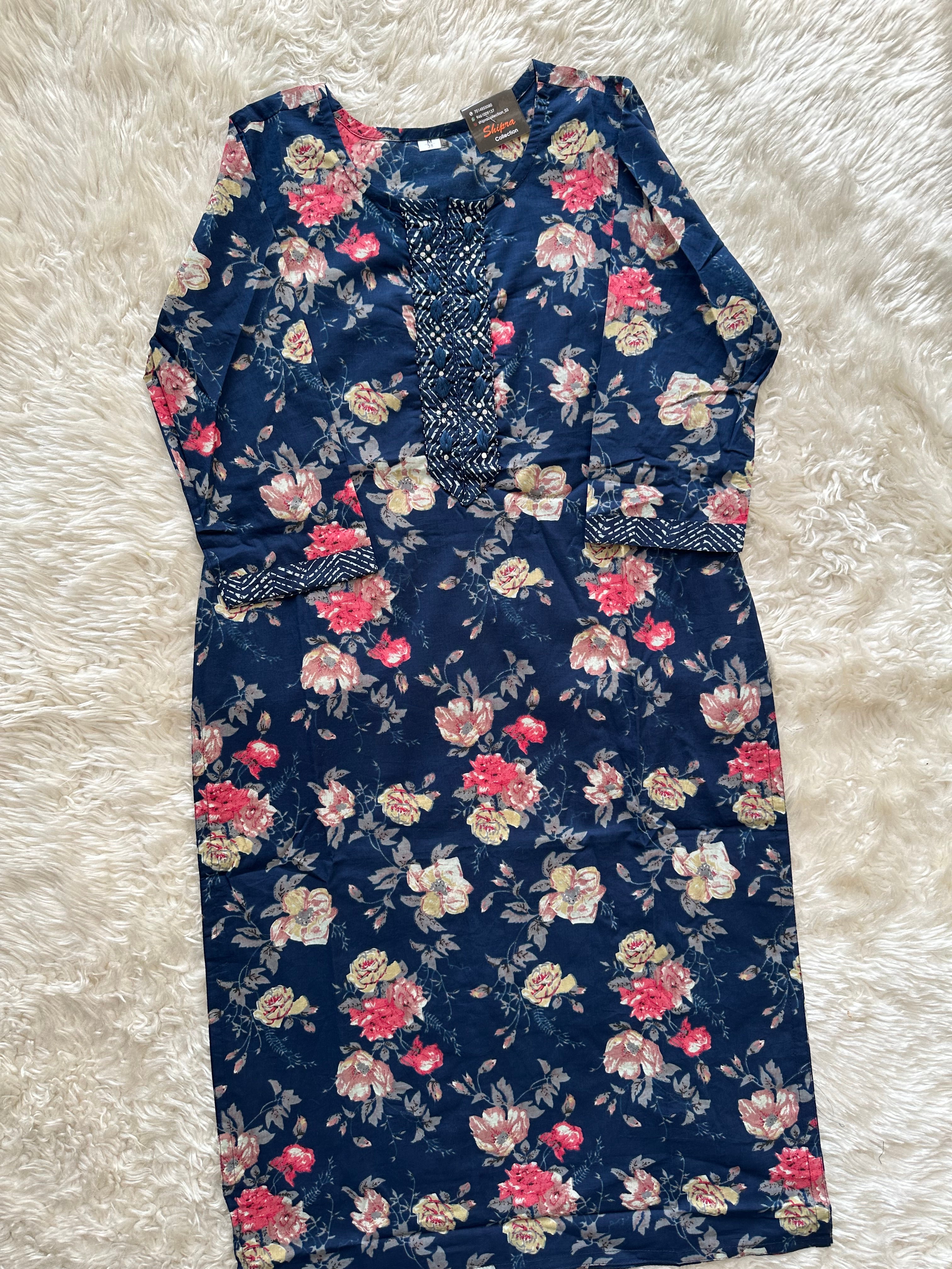 Premium Cotton Kurti Pant Dupatta Set