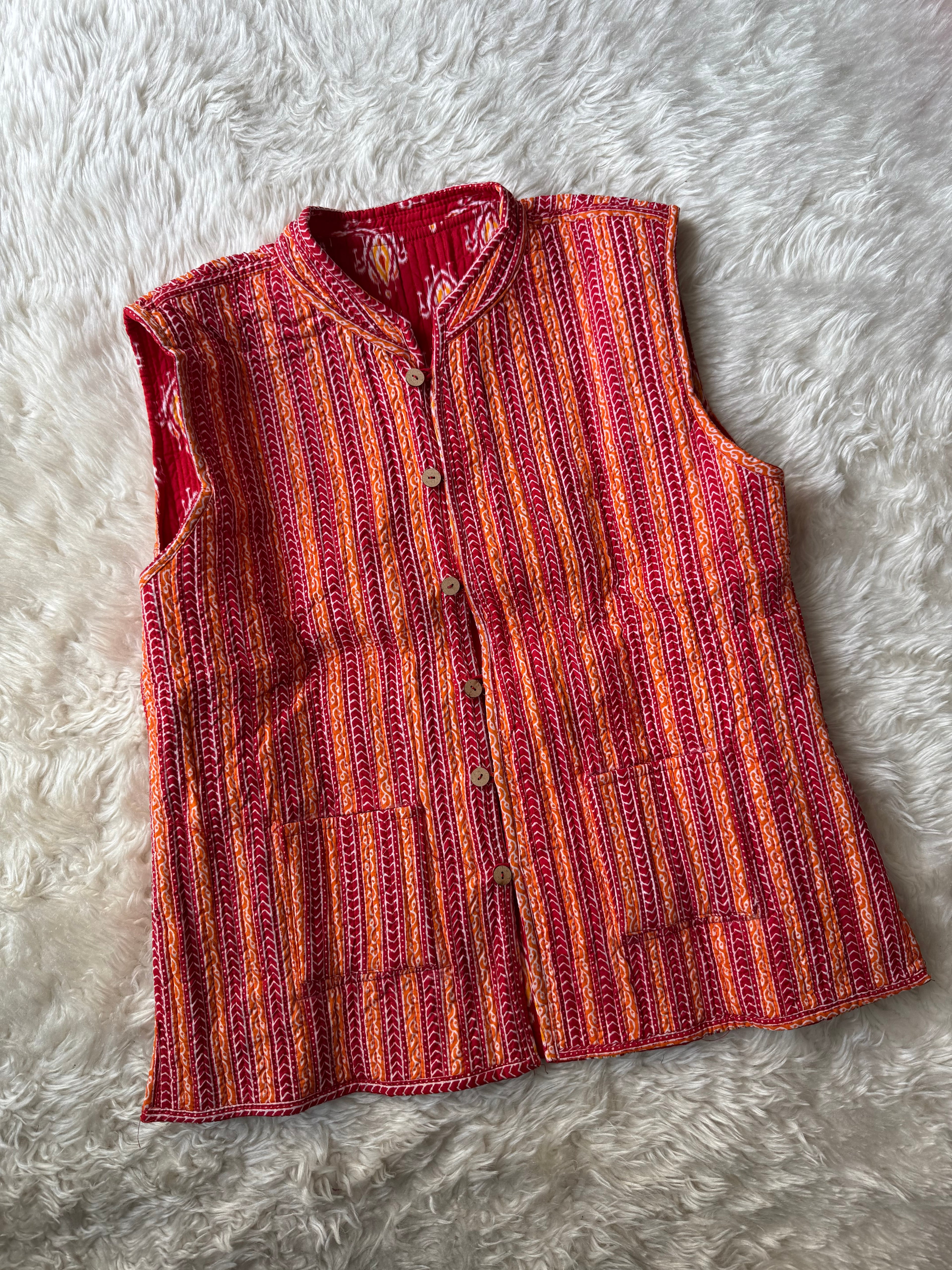 Reversible Quilted Sleevesless Jacket