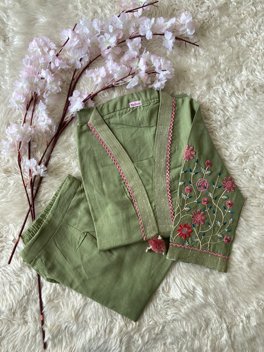 Khadi Cotton Kurti Pant Set